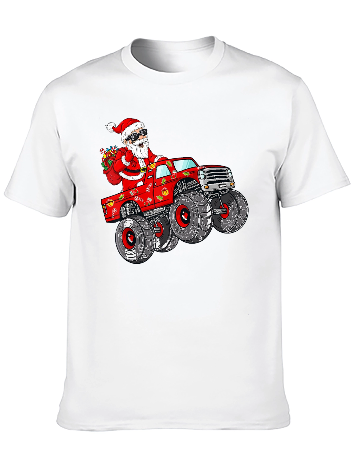 Santa Monster Truck T-Shirt - Holiday Fun!