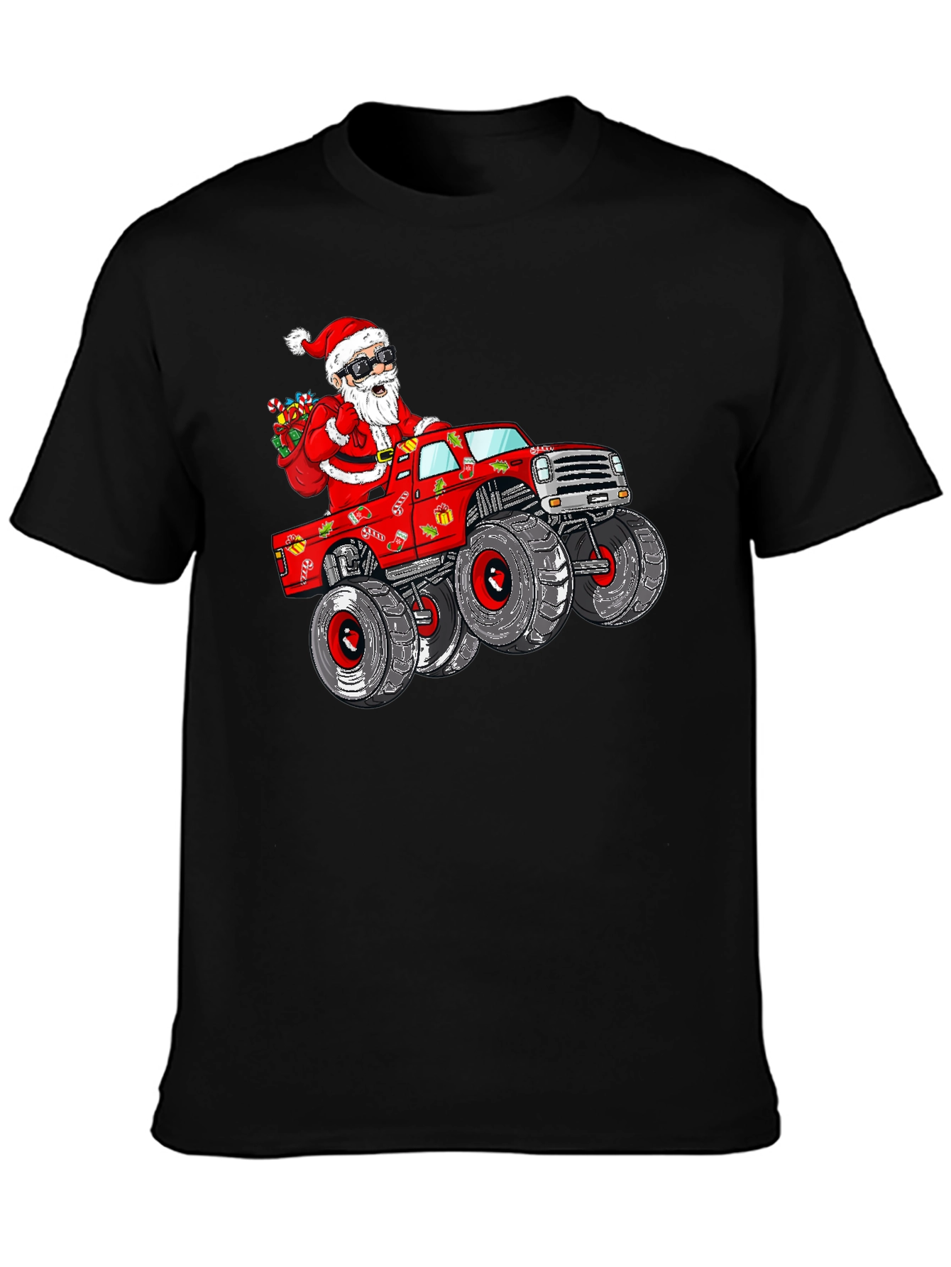 Santa Monster Truck T-Shirt - Holiday Fun!