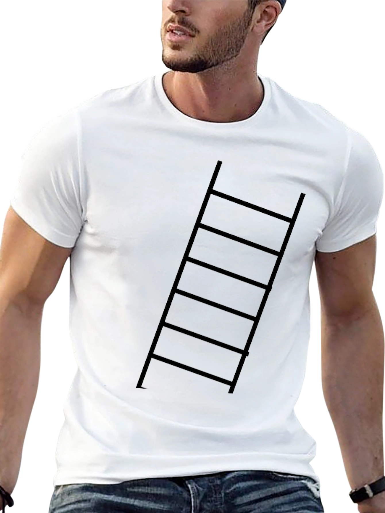 Ladder Graphic Black T-Shirt