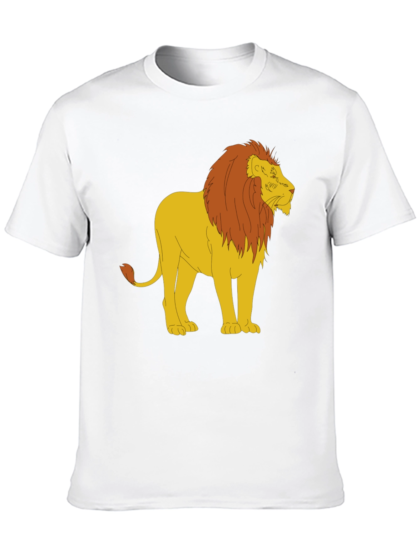 Cartoon Lion Graphic Print Black Tee
