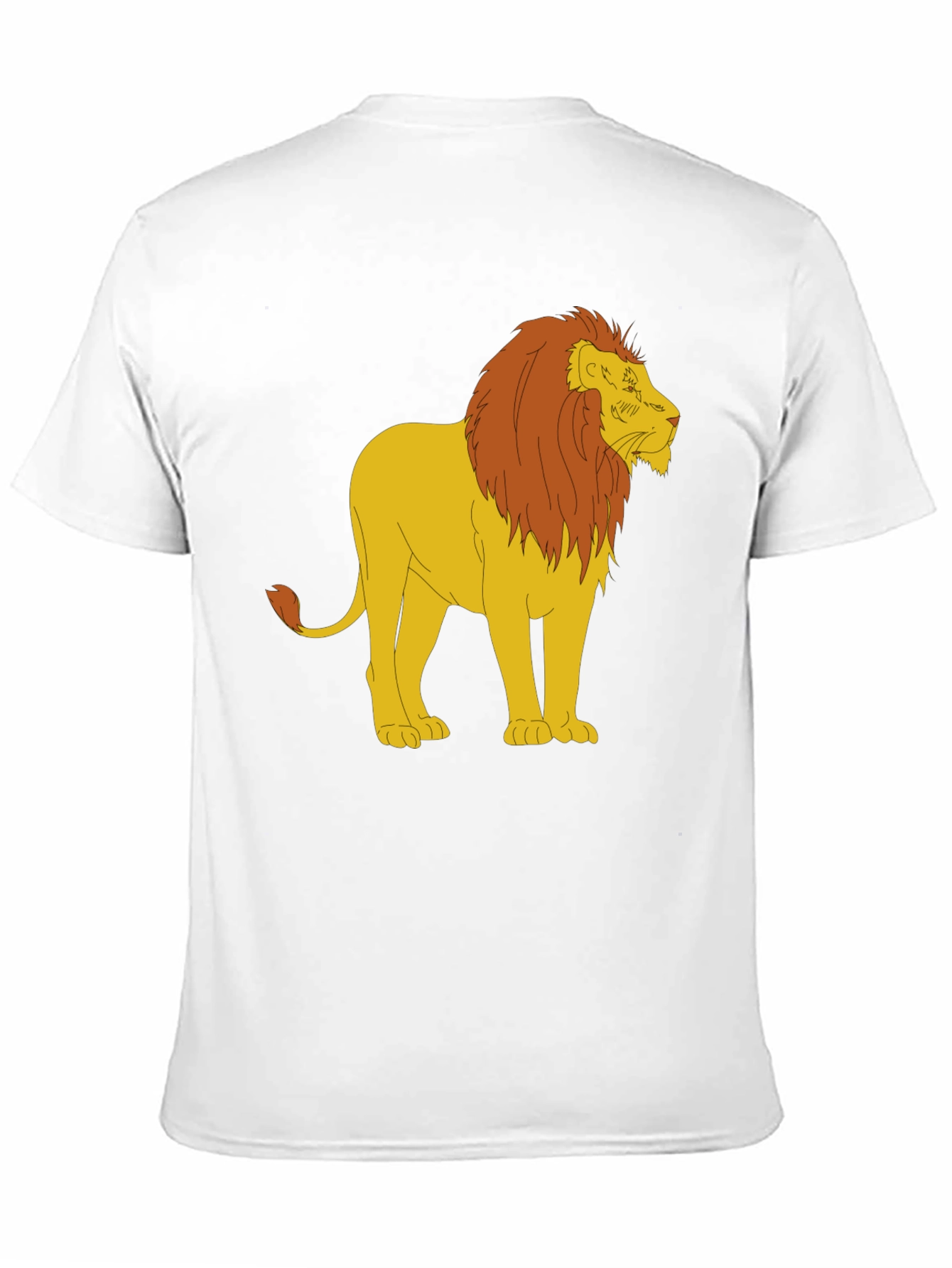 Cartoon Lion Graphic Print Black Tee