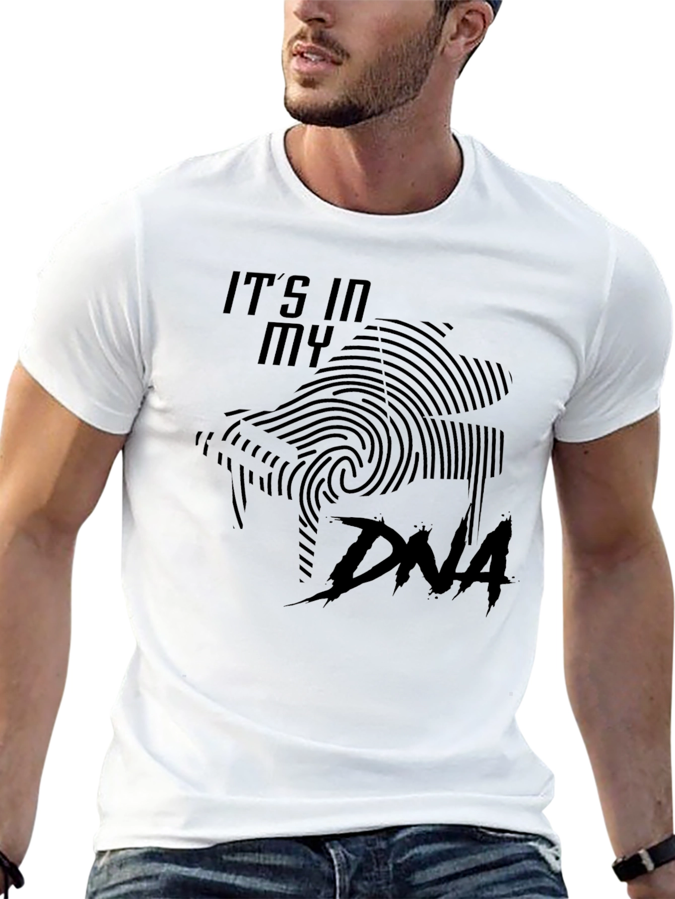 Its In My DNA T-Shirt - Shark Fingerprint Graphic