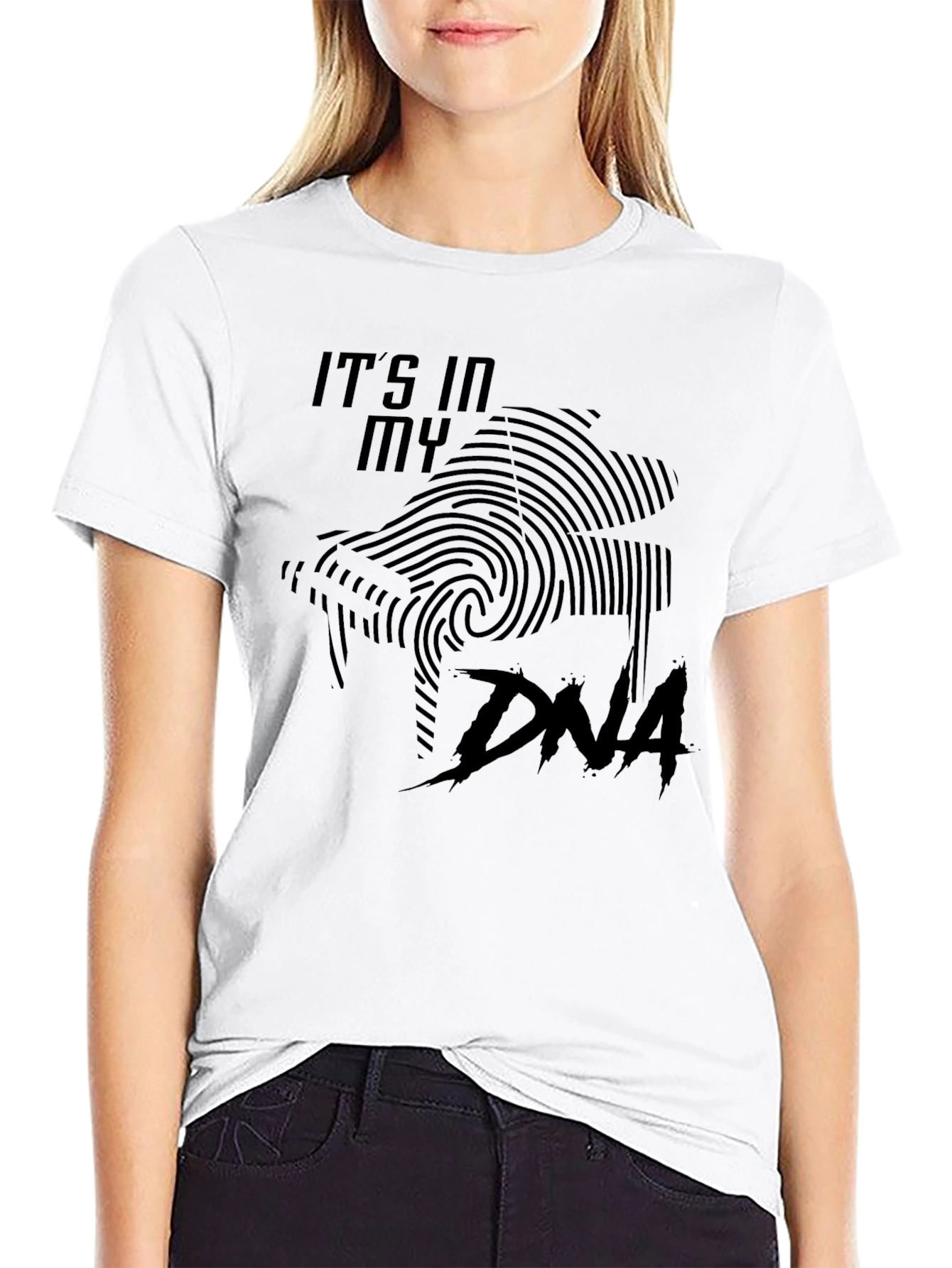 Its In My DNA T-Shirt - Shark Fingerprint Graphic