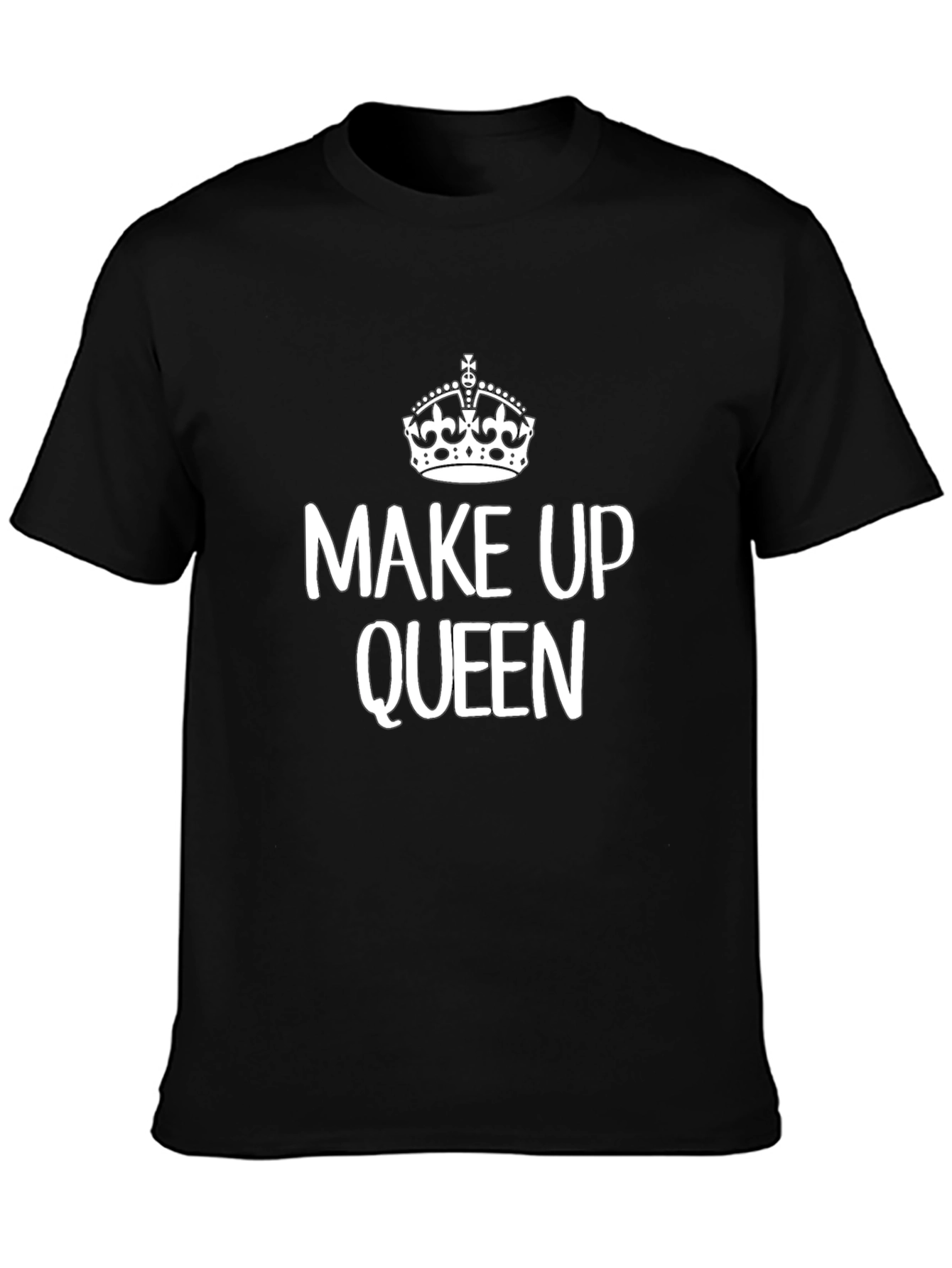 Makeup Queen Graphic Tee - Black Cotton Blend