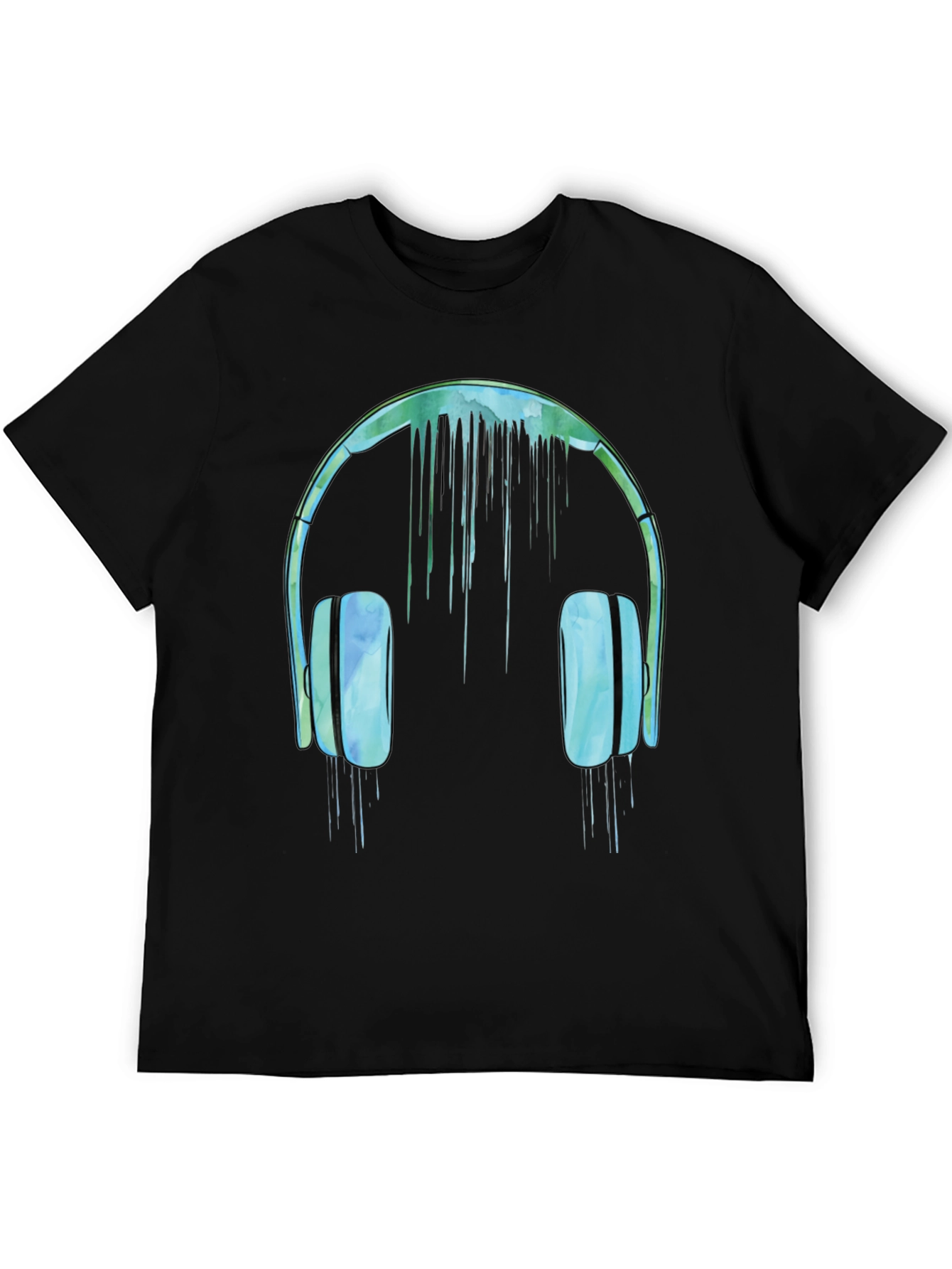 Watercolor Headphones Graphic T-Shirt