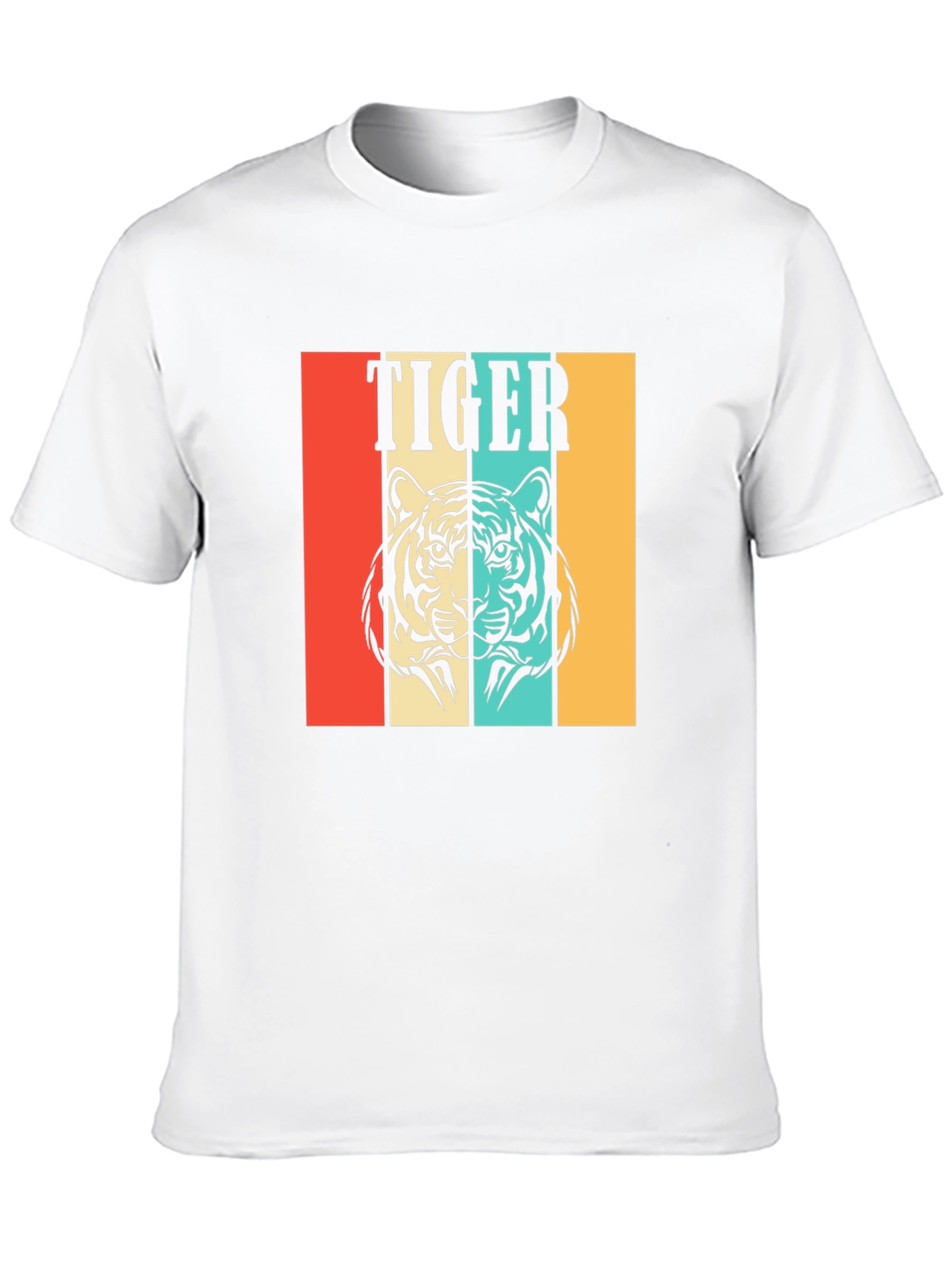 Retro Tiger Graphic Tee - Unisex Black T-Shirt