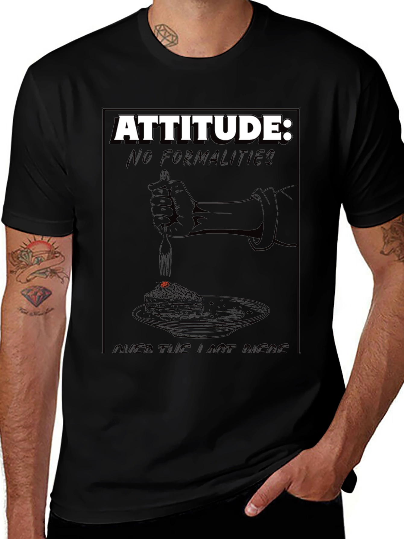 Attitude T-Shirt: No Formalities Cake Design