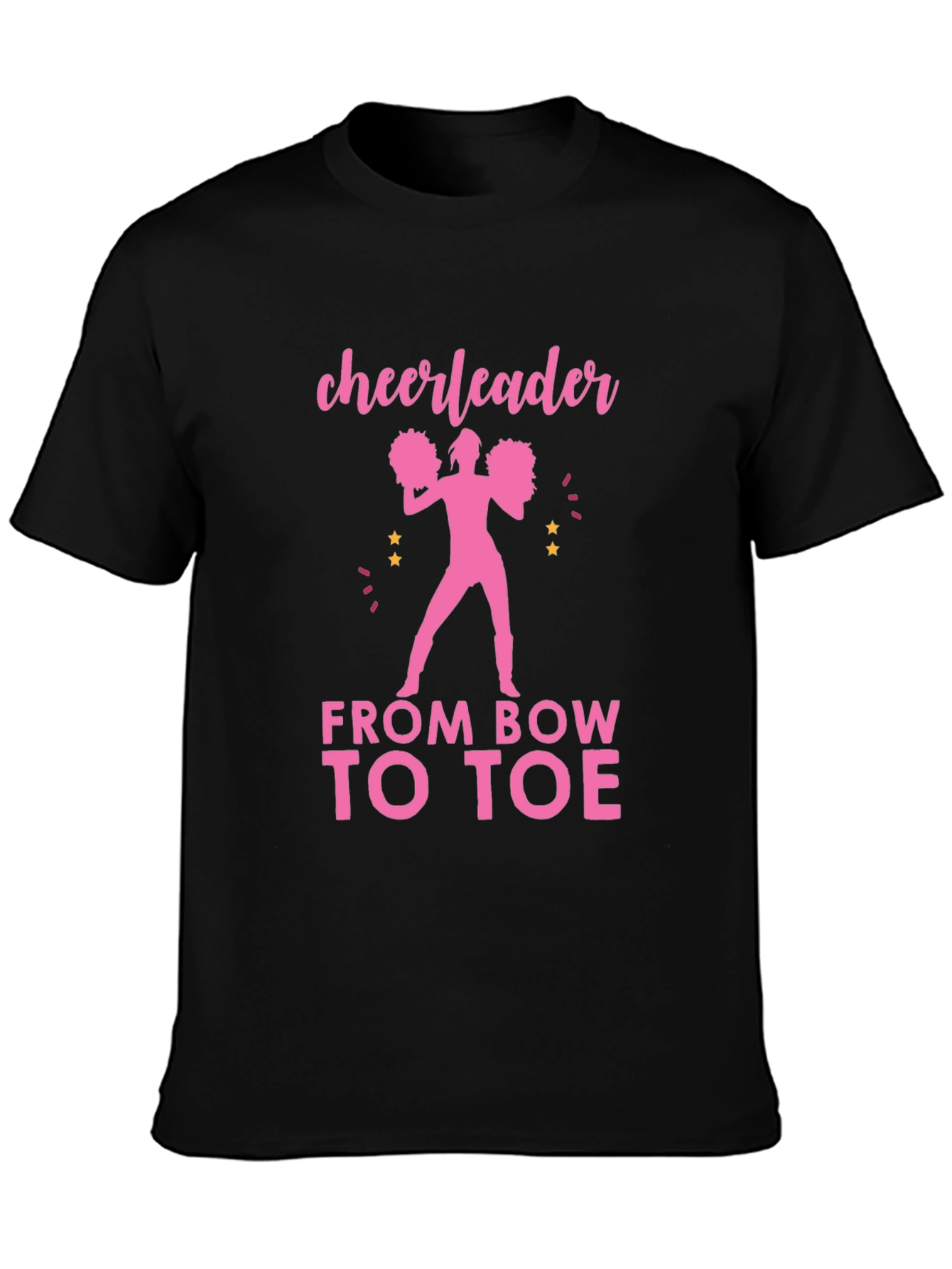Cheerleader From Bow to Toe Graphic Tee