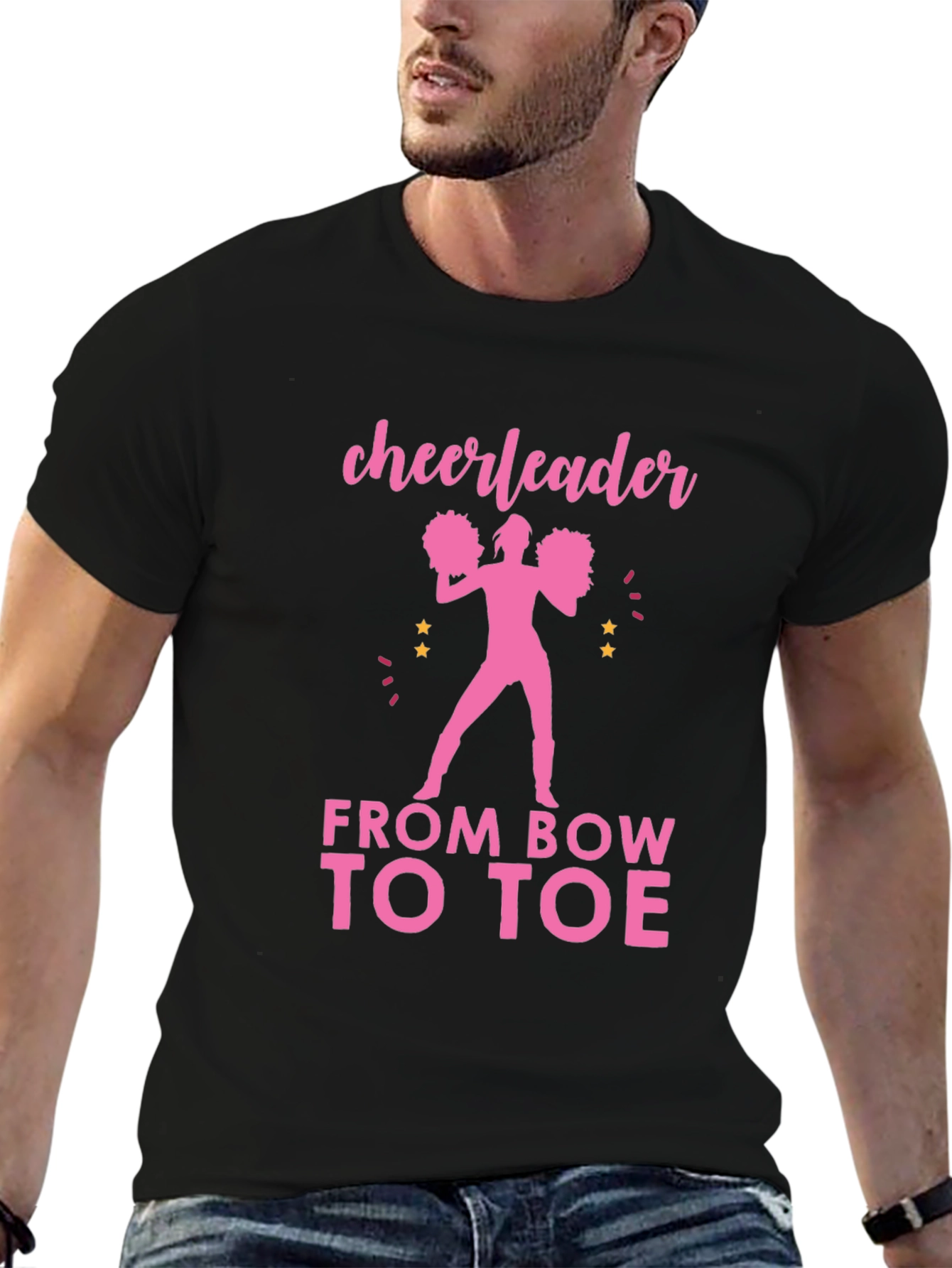 Cheerleader From Bow to Toe Graphic Tee