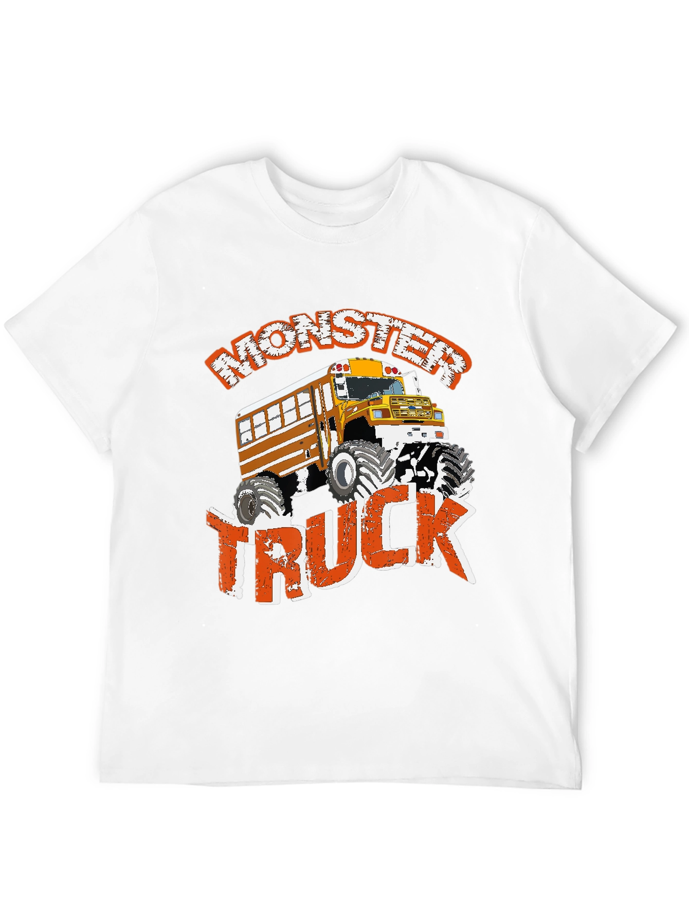 Monster Truck School Bus T-Shirt - Fun Graphic Tee