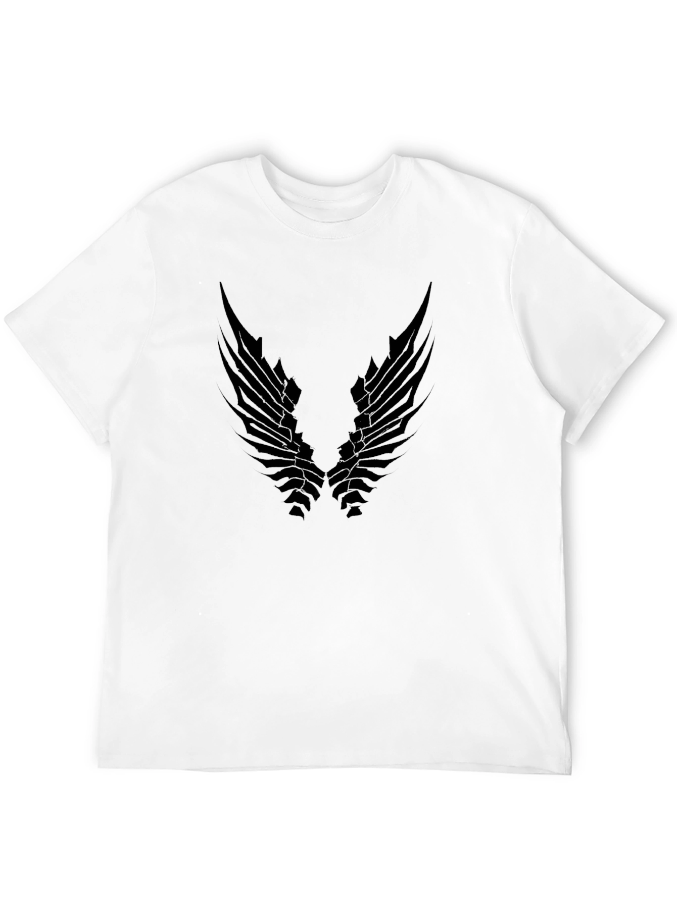 Black Winged Graphic Tee - Modern Style