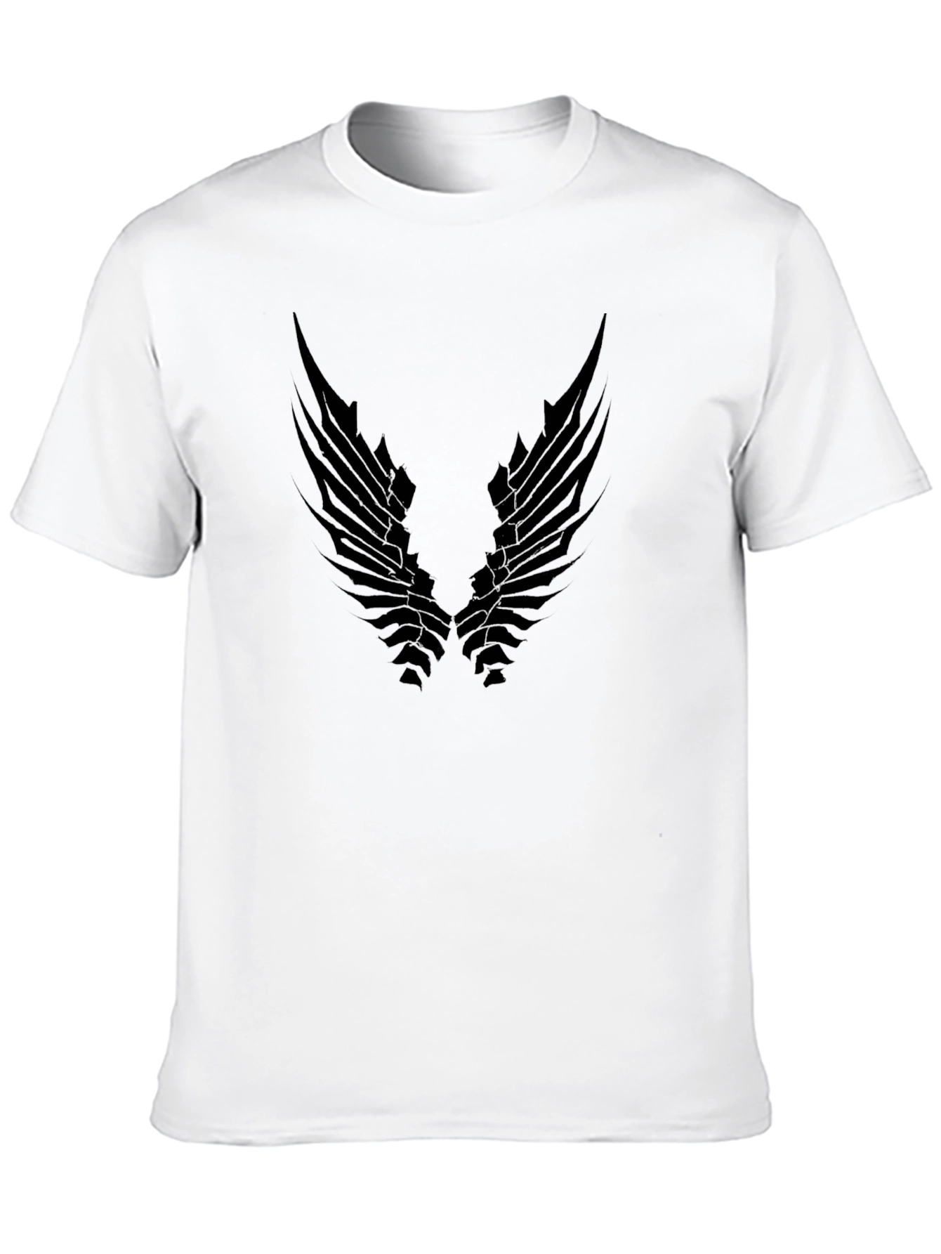 Black Winged Graphic Tee - Modern Style