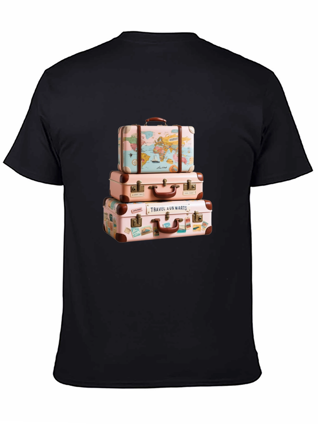 Travel Suitcase Stack Graphic Tee - Wanderlust Style