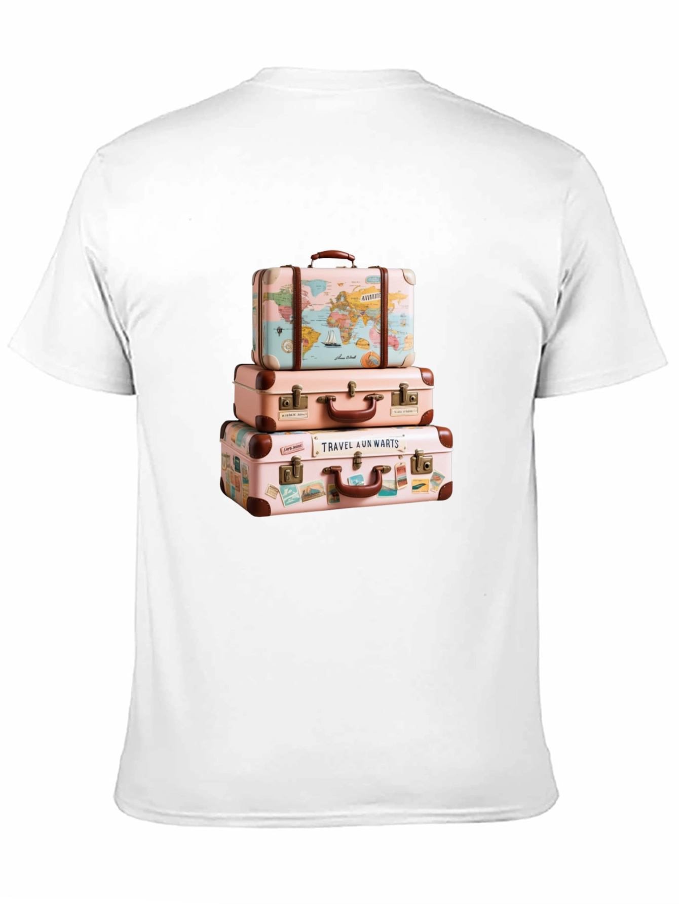 Travel Suitcase Stack Graphic Tee - Wanderlust Style