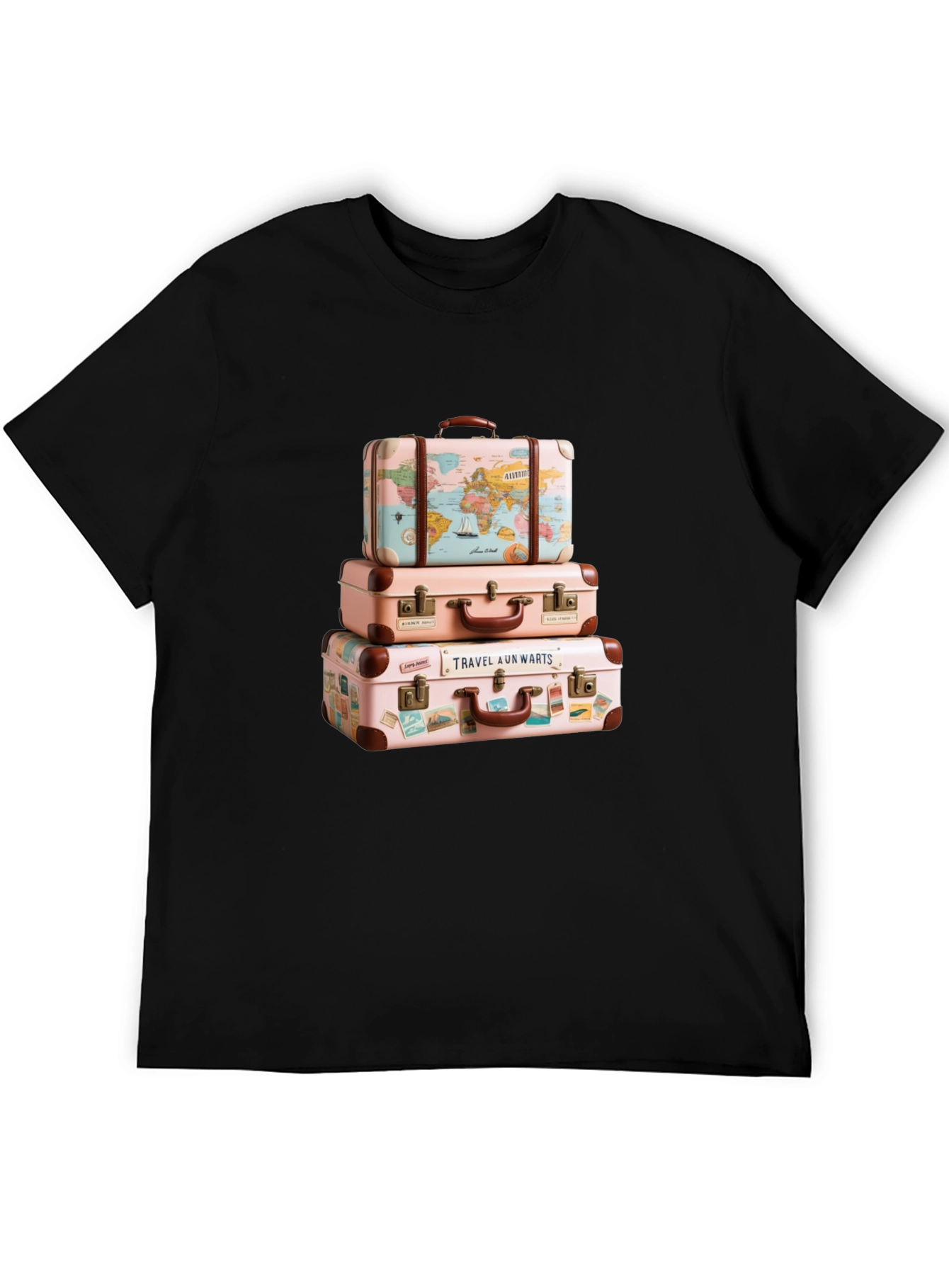 Travel Suitcase Stack Graphic Tee - Wanderlust Style