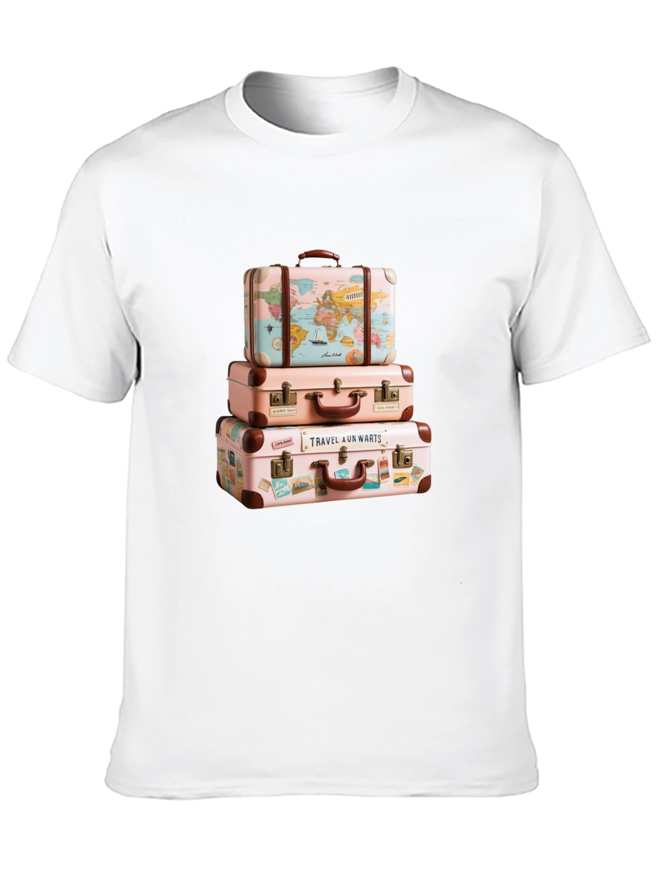 Travel Suitcase Stack Graphic Tee - Wanderlust Style