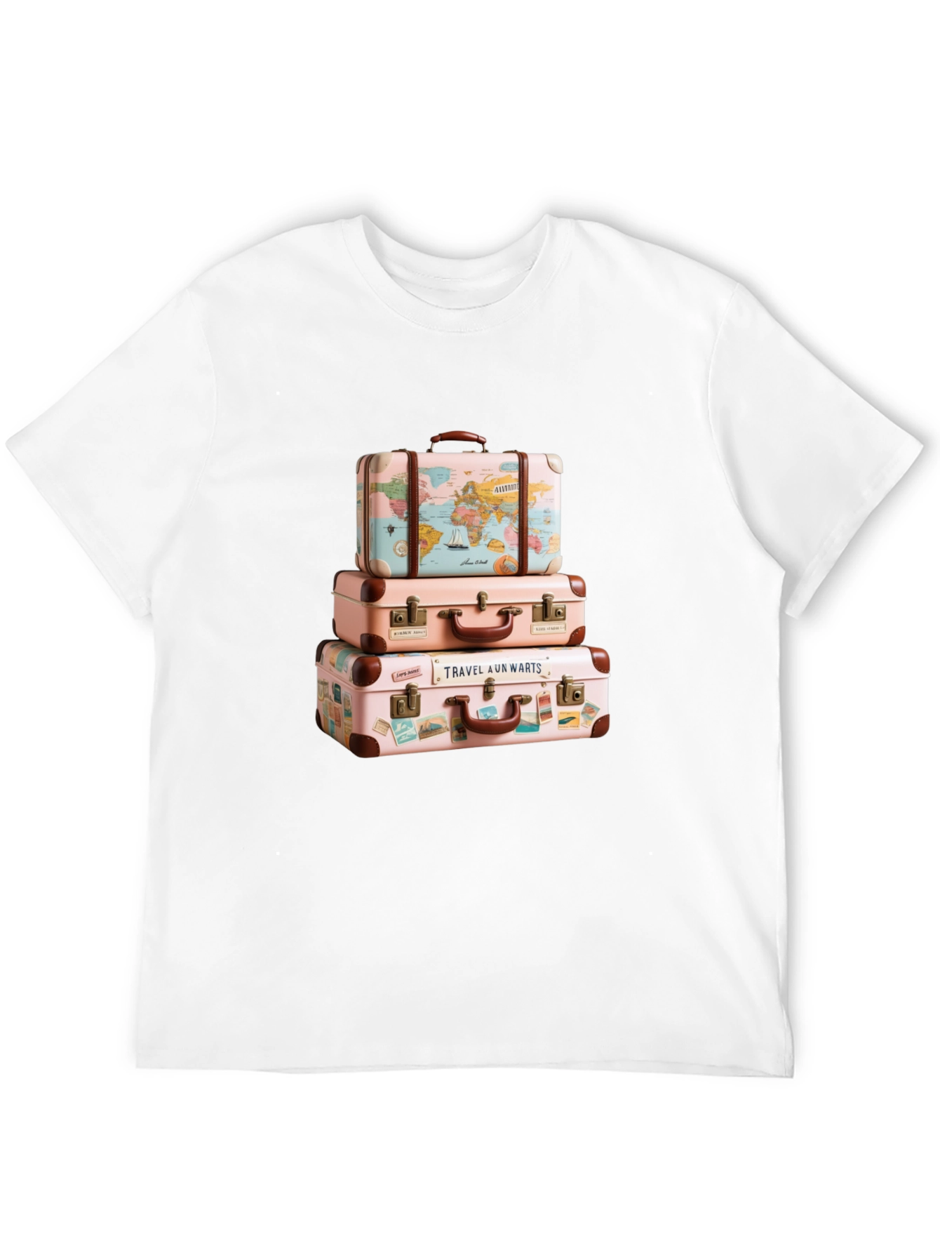 Travel Suitcase Stack Graphic Tee - Wanderlust Style