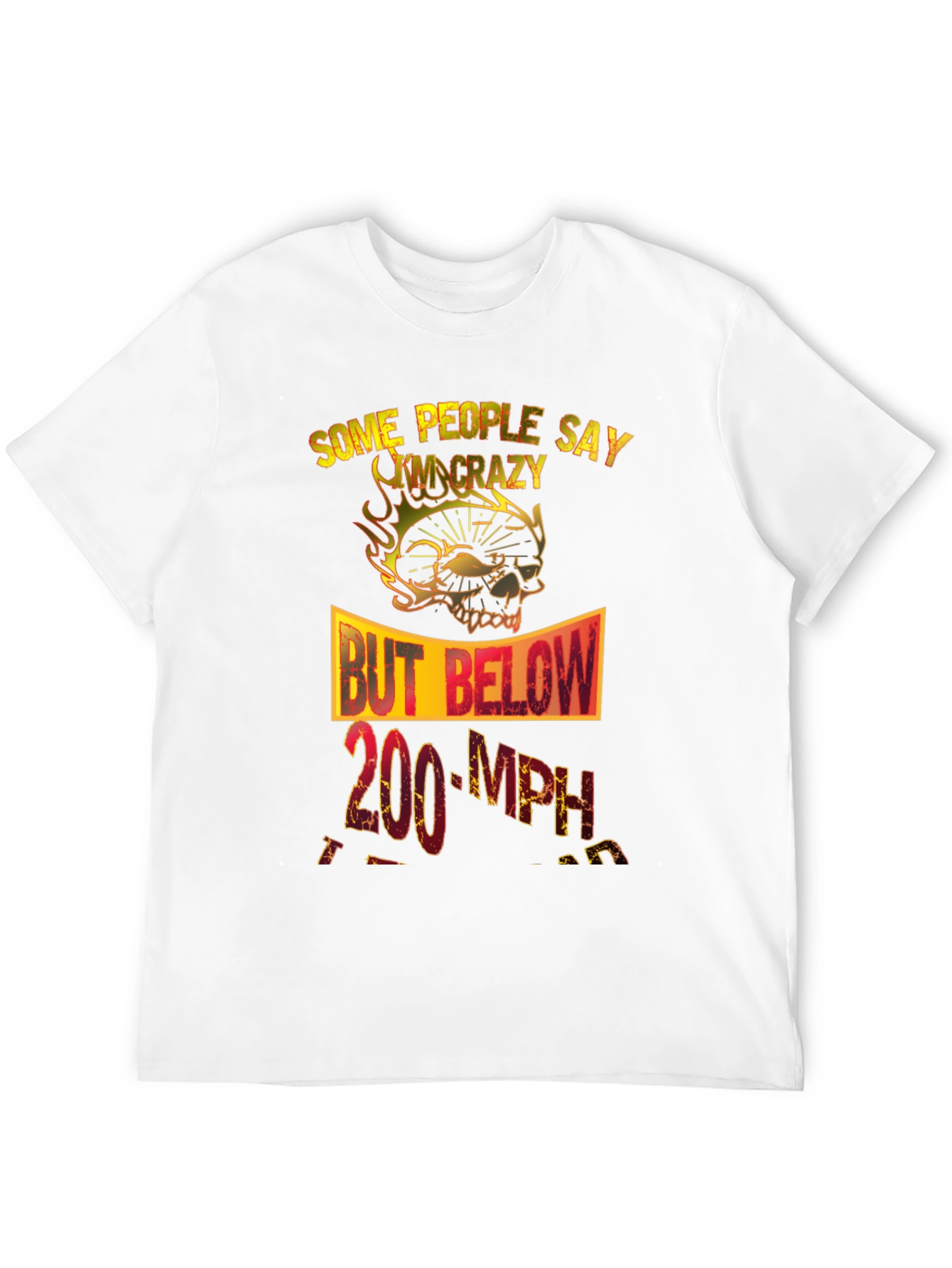 Crazy Rider T-Shirt Skull Design