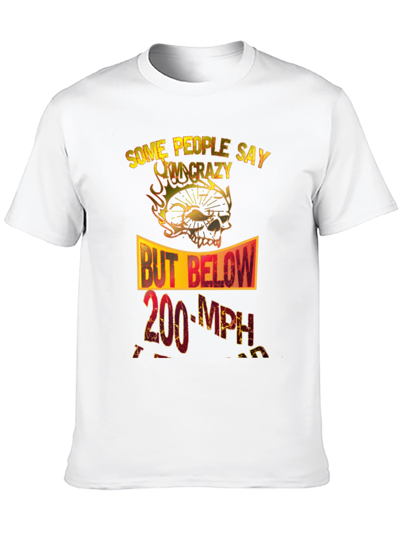 Crazy Rider T-Shirt Skull Design