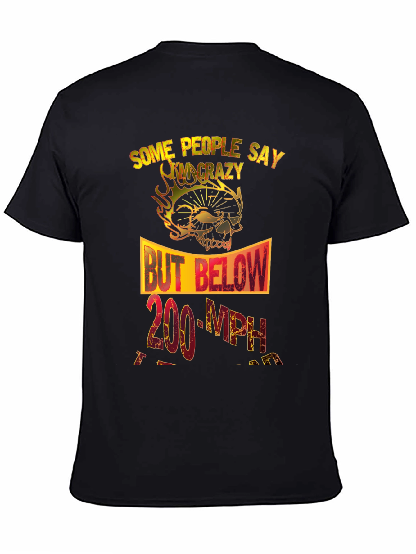 Crazy Rider T-Shirt Skull Design