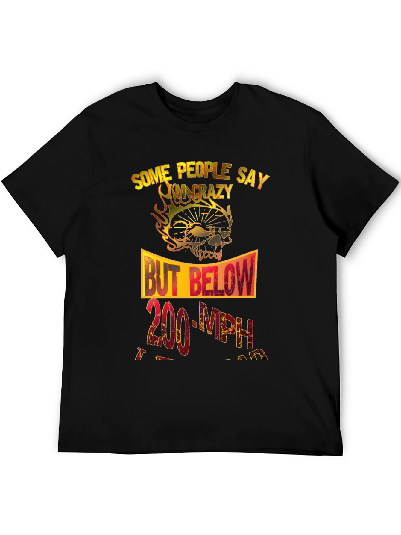 Crazy Rider T-Shirt Skull Design