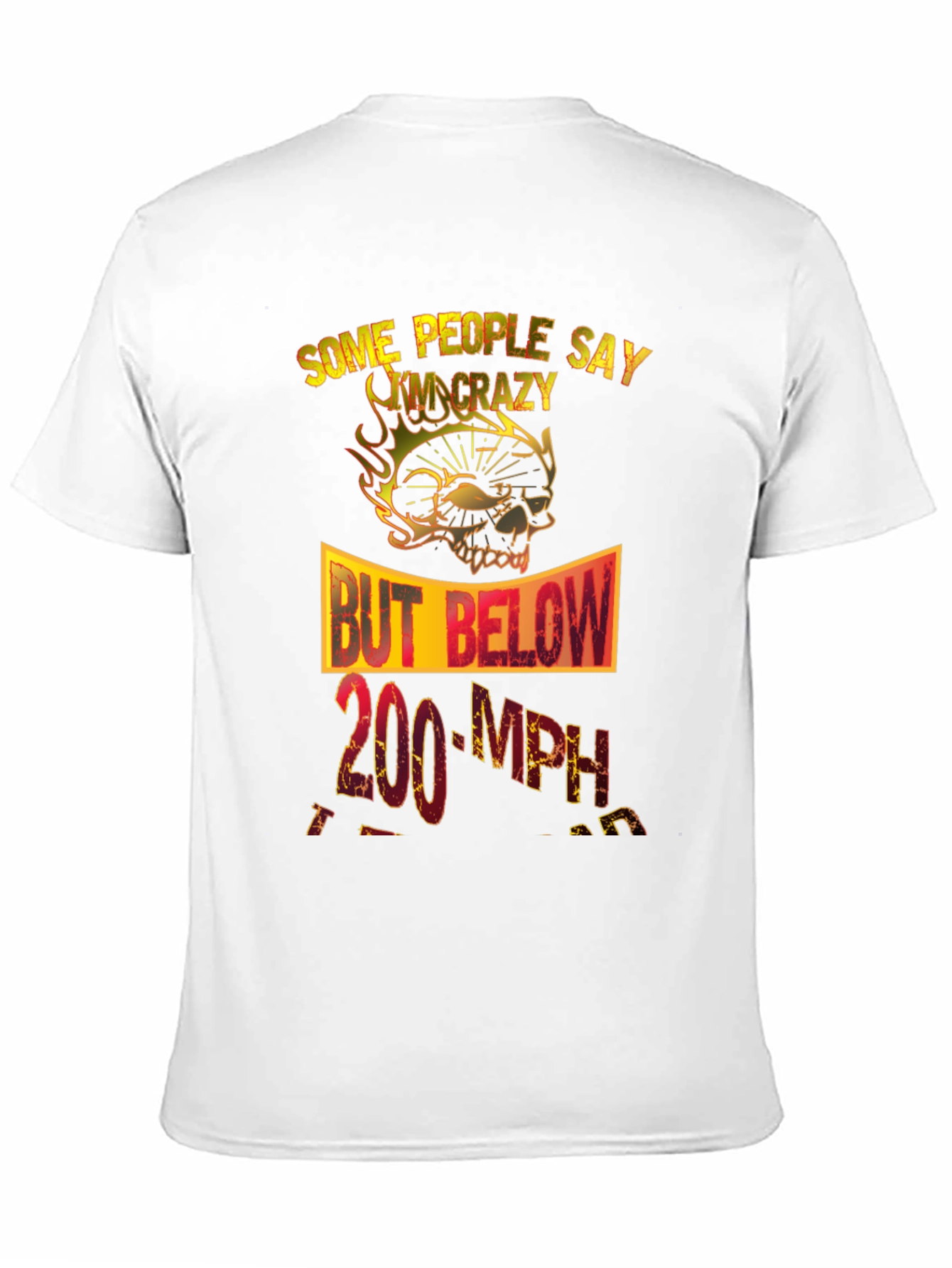 Crazy Rider T-Shirt Skull Design