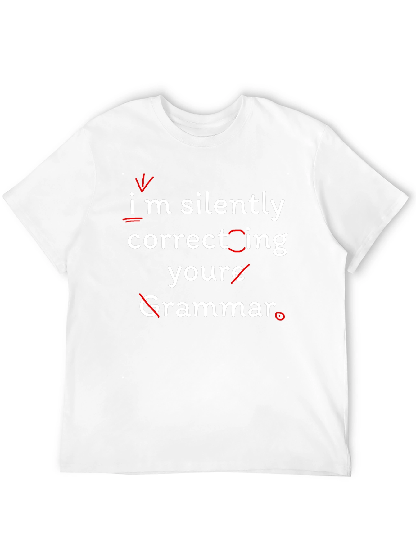 Funny Grammar Correction Black T-Shirt