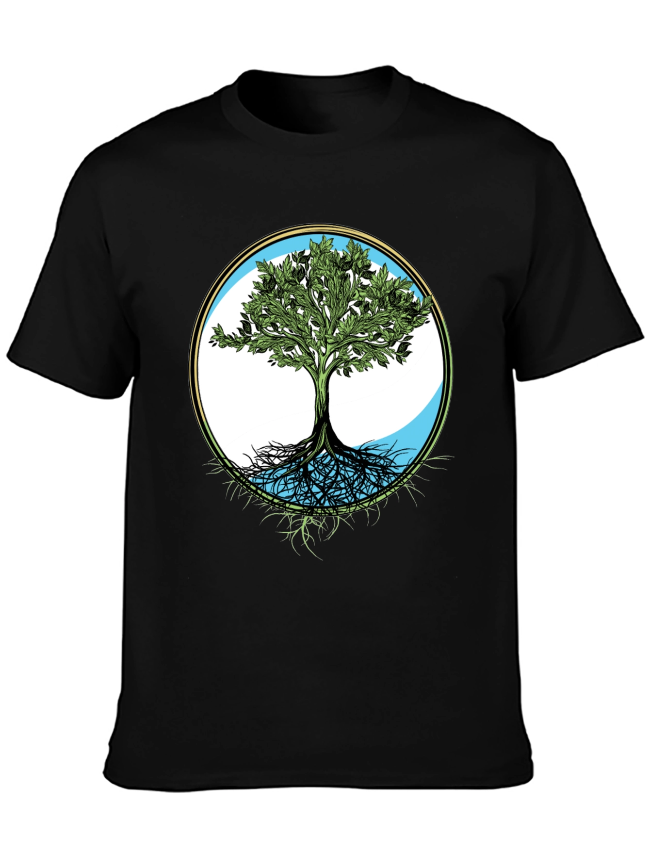Tree of Life Graphic Tee - Black Casual T-Shirt