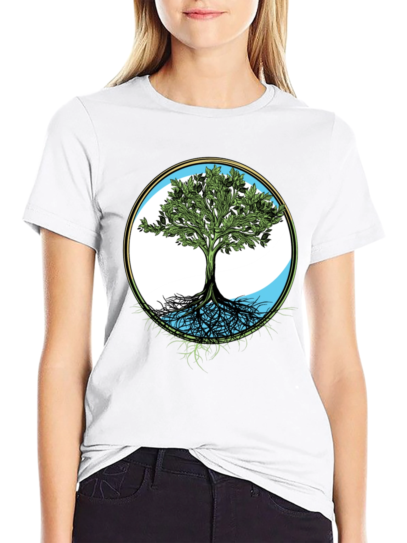 Tree of Life Graphic Tee - Black Casual T-Shirt