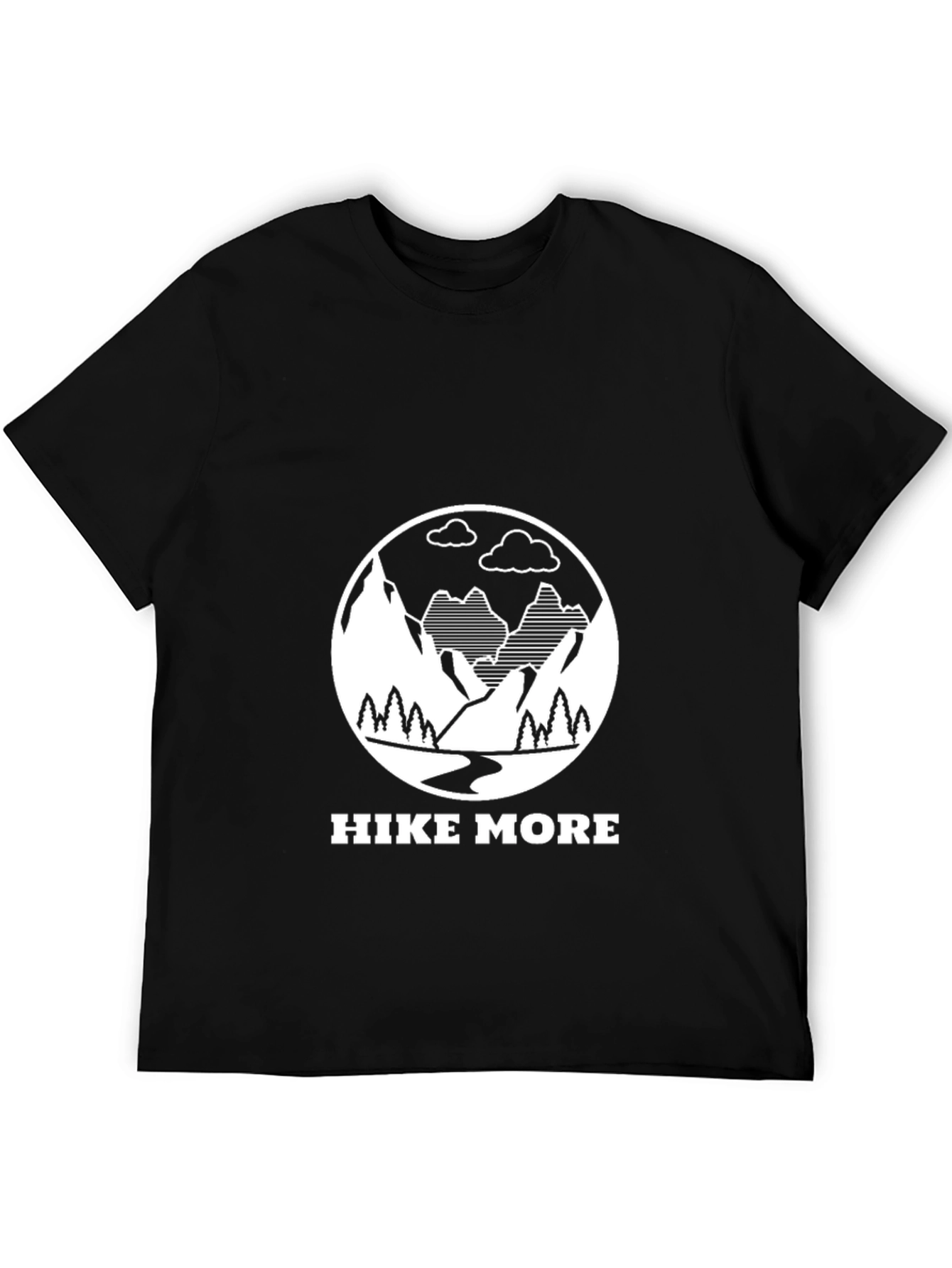 Hike More Graphic Tee - Black Cotton Blend