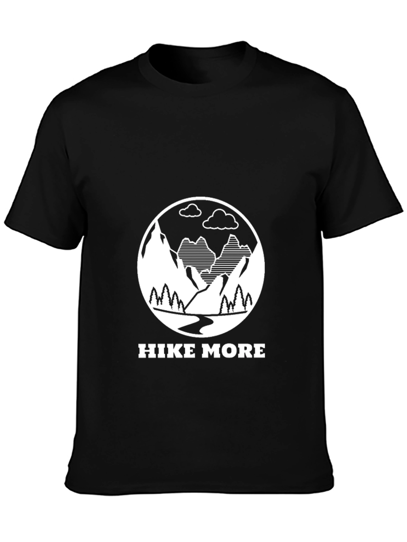 Hike More Graphic Tee - Black Cotton Blend