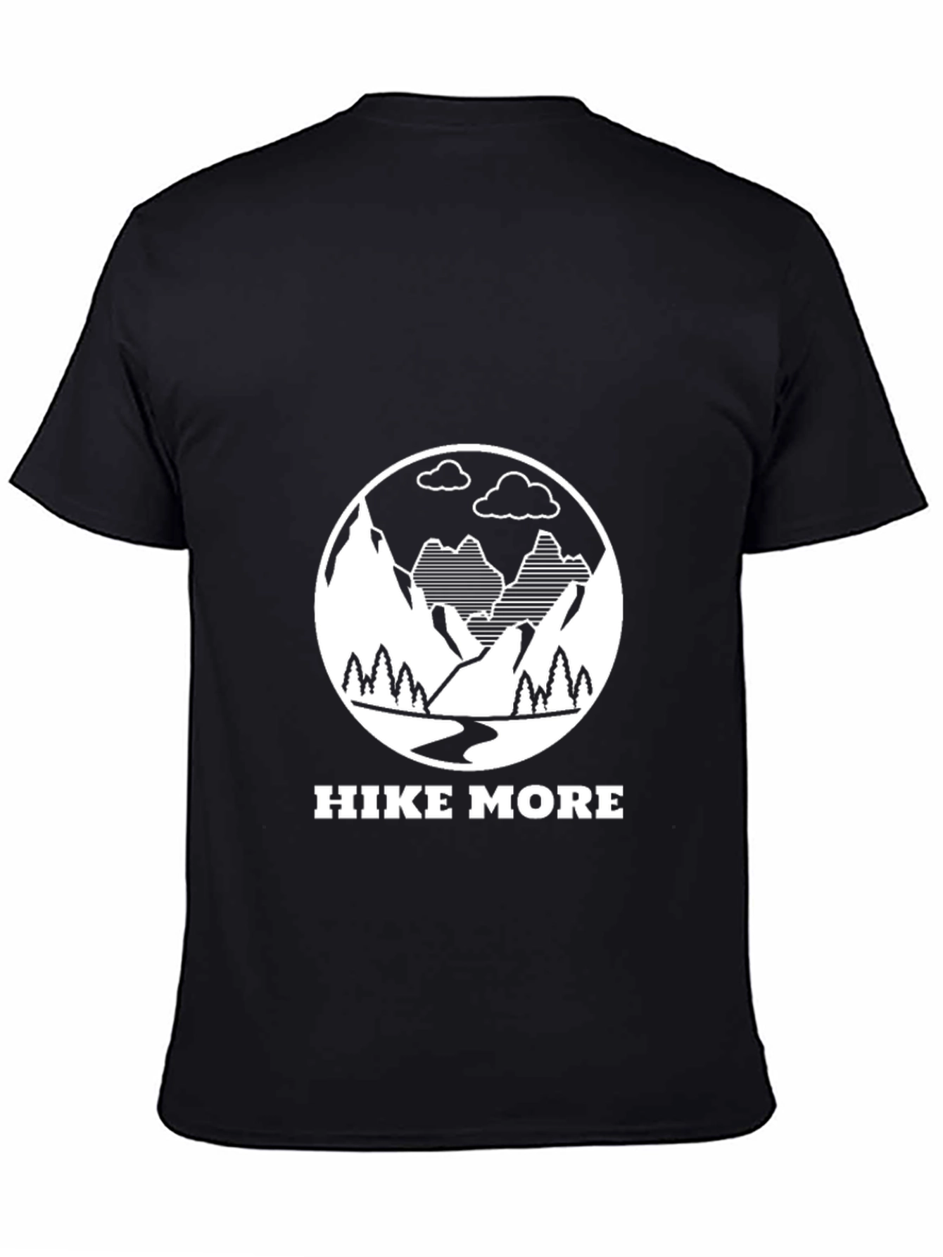 Hike More Graphic Tee - Black Cotton Blend