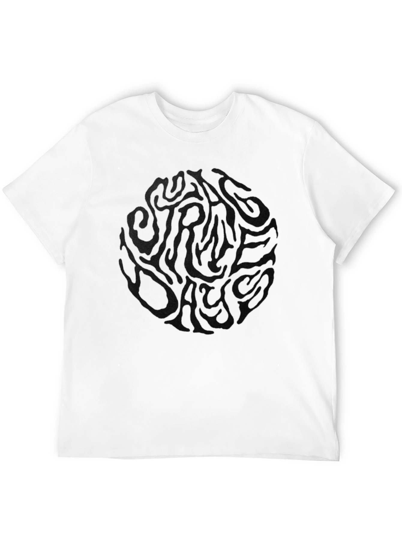 Mens Black Graphic Print T-Shirt - Casual Style