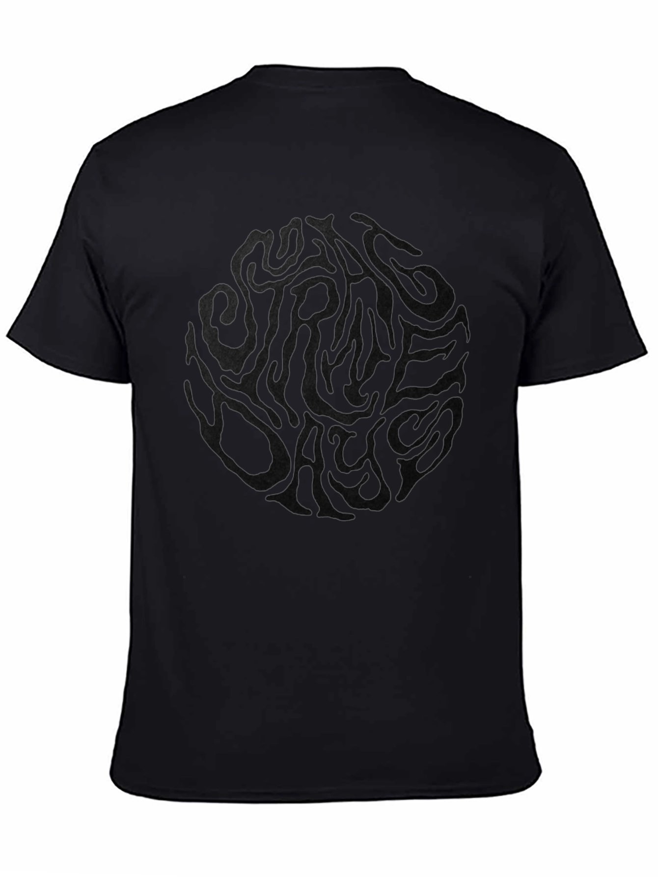 Mens Black Graphic Print T-Shirt - Casual Style