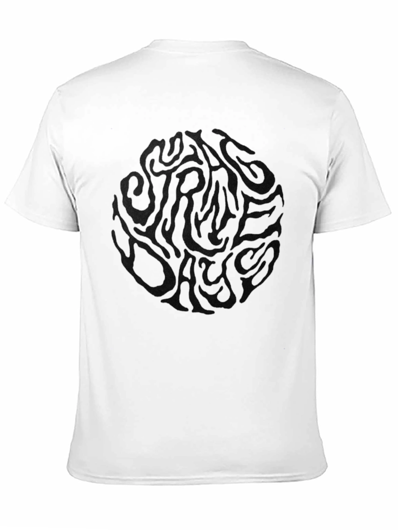 Mens Black Graphic Print T-Shirt - Casual Style