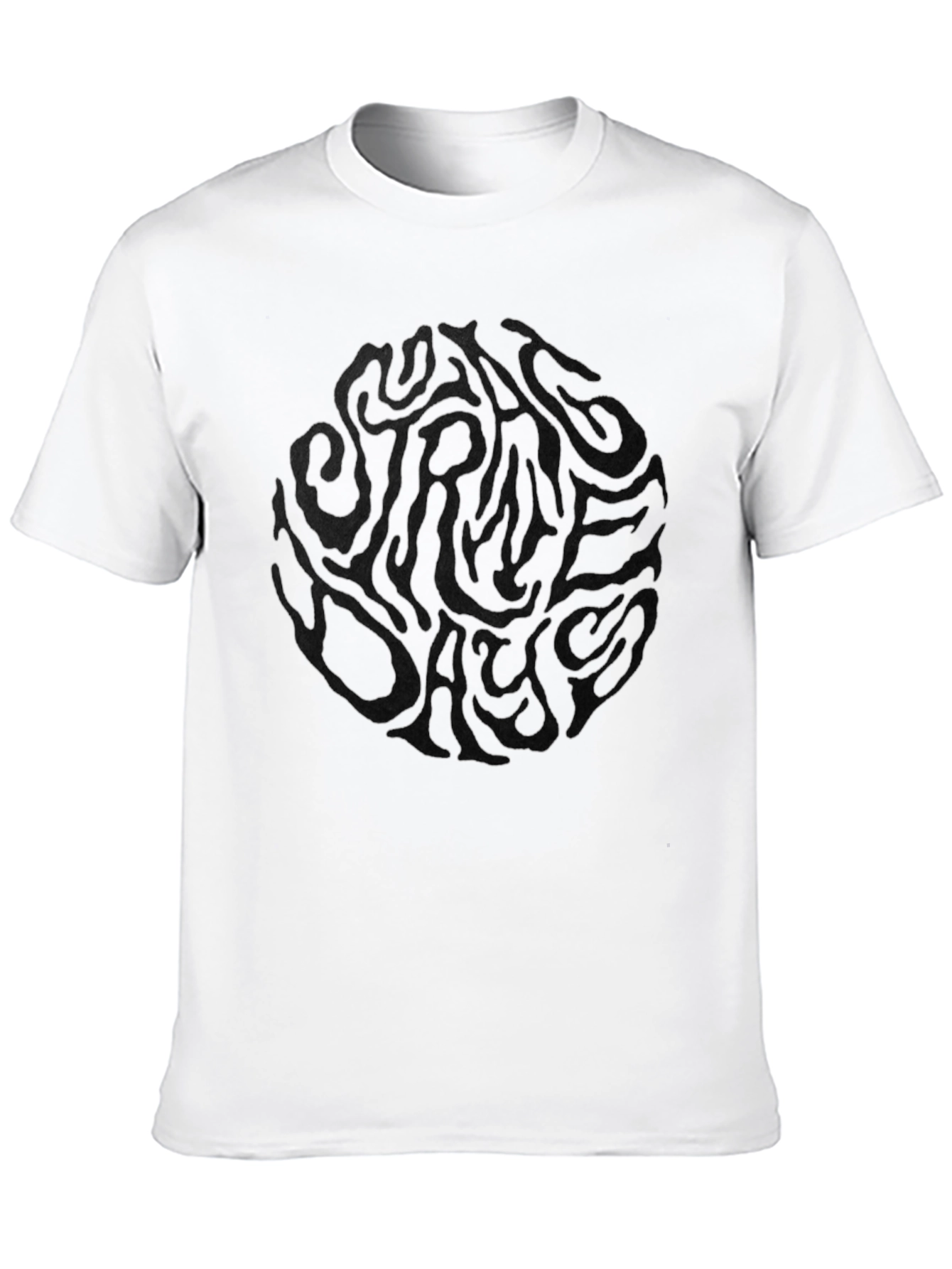 Mens Black Graphic Print T-Shirt - Casual Style
