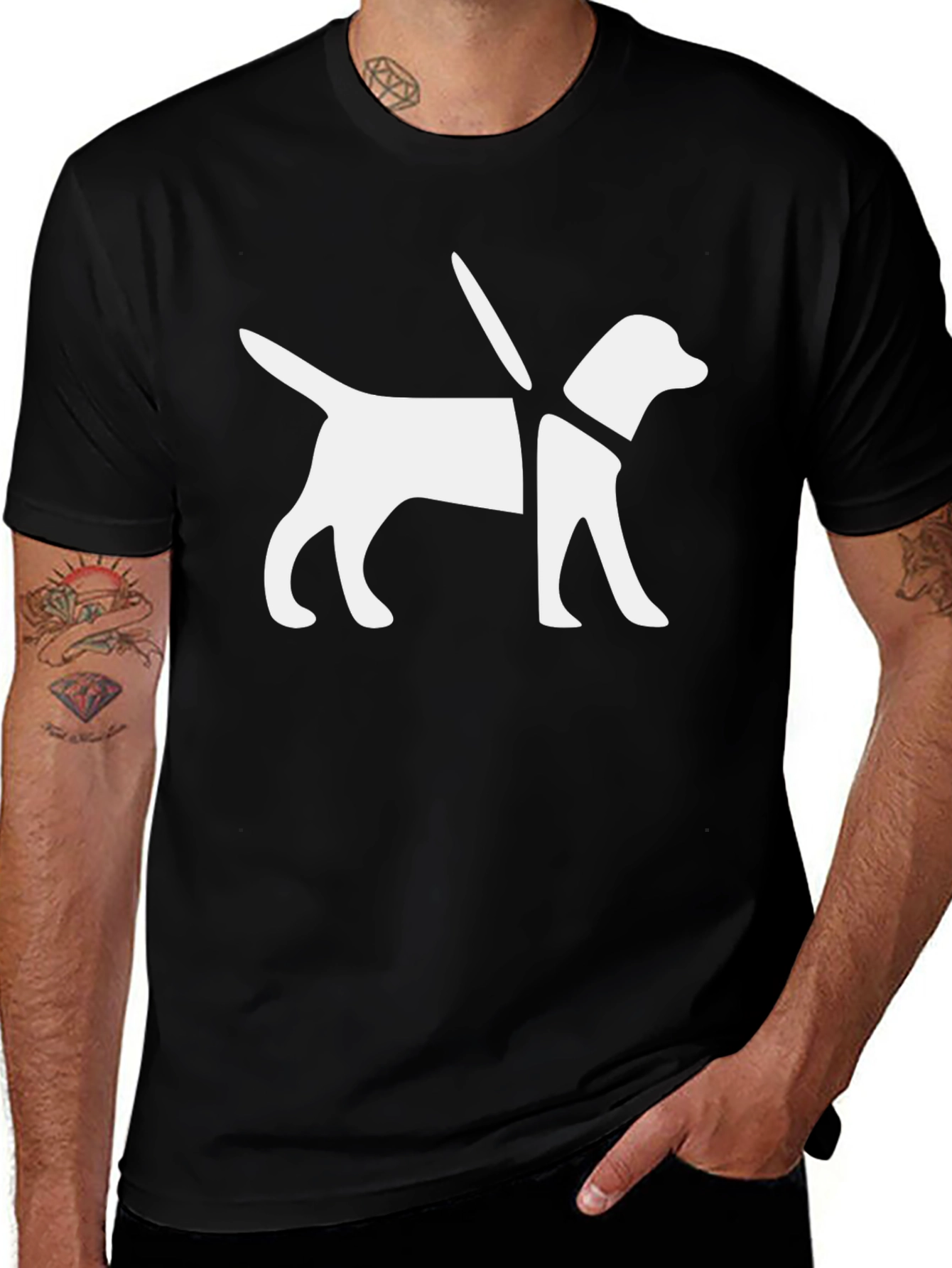 Guide Dog Graphic Tee - Black