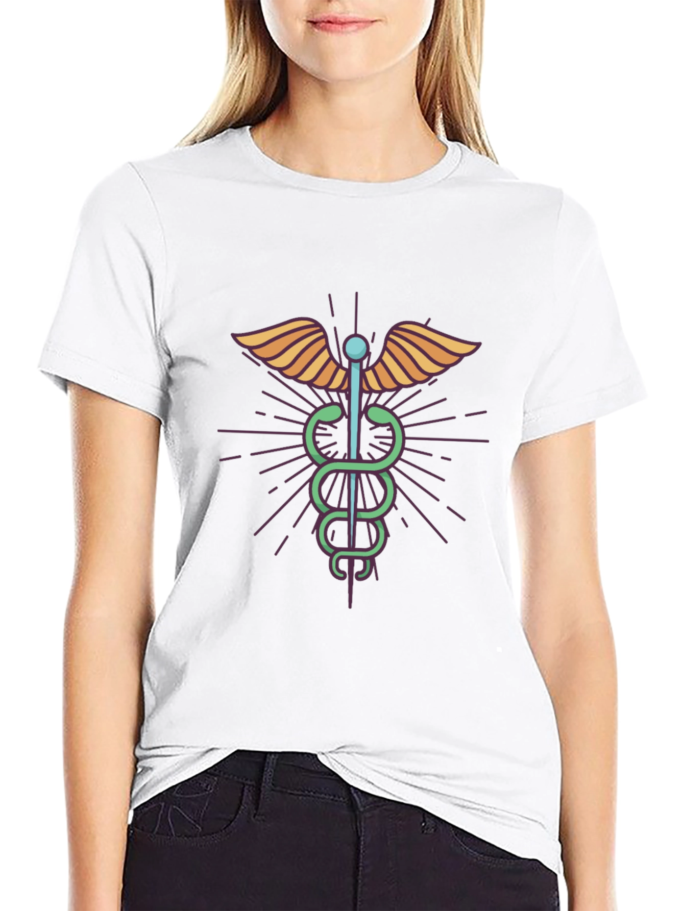 Medical Caduceus Symbol Graphic Tee