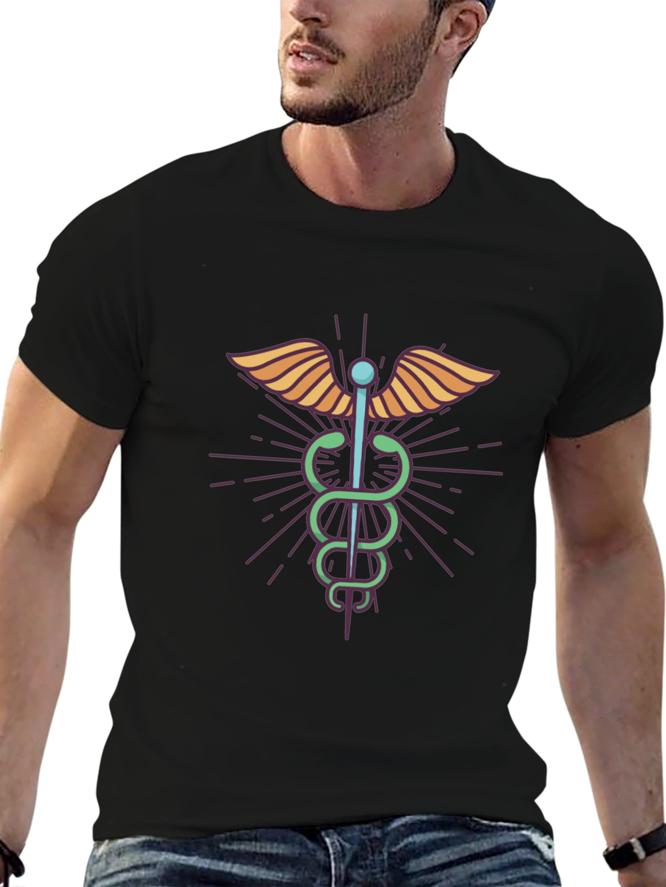 Medical Caduceus Symbol Graphic Tee