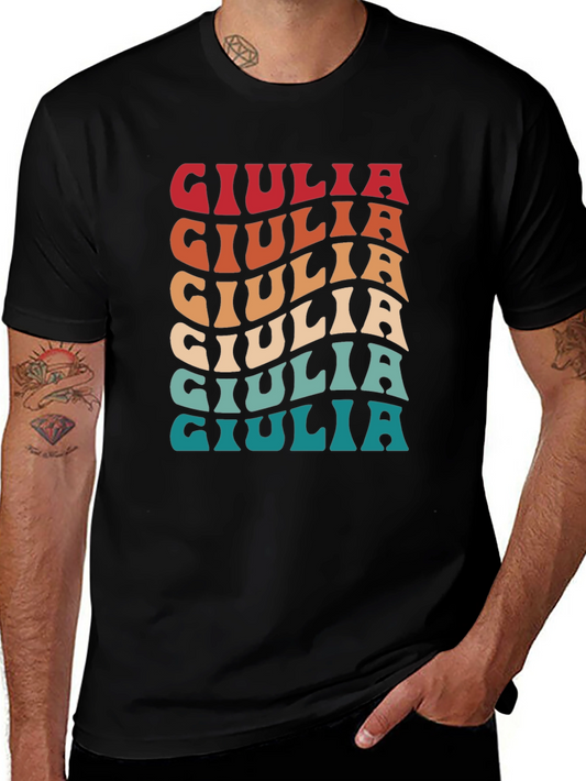 Giulia Retro Graphic T-Shirt - Stylish Custom Name Tee