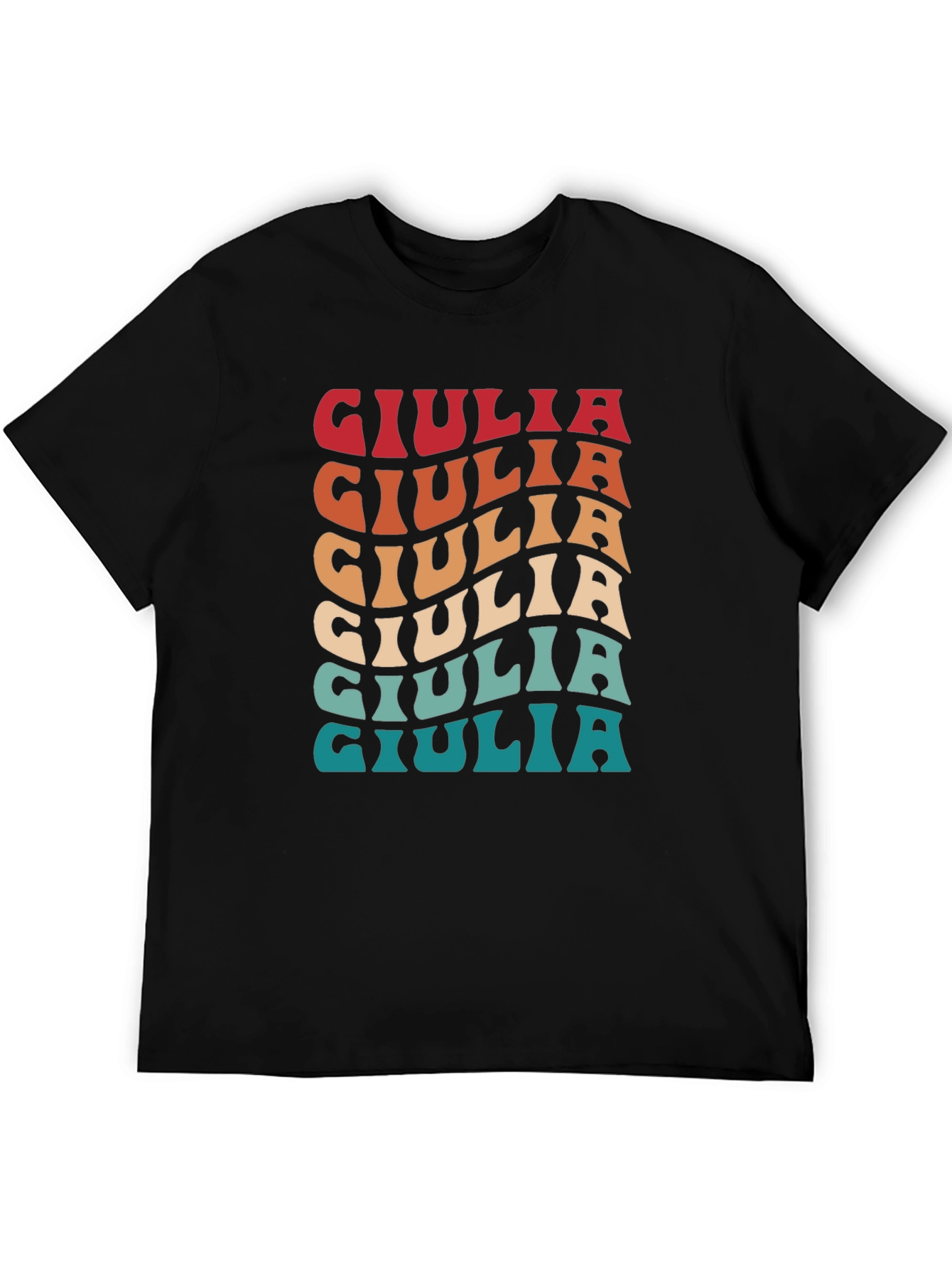 Giulia Retro Graphic T-Shirt - Stylish Custom Name Tee