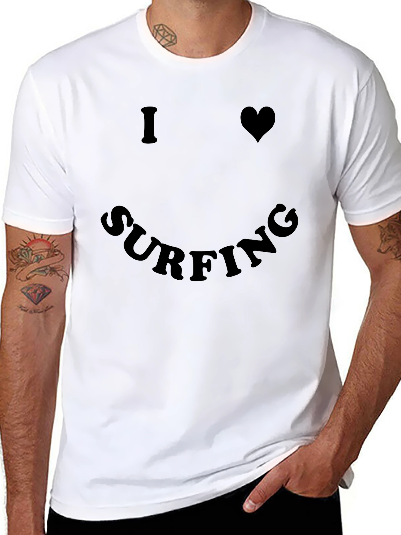 I Love Surfing Graphic Tee
