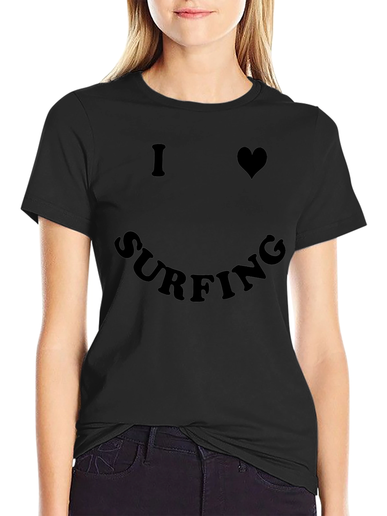 I Love Surfing Graphic Tee