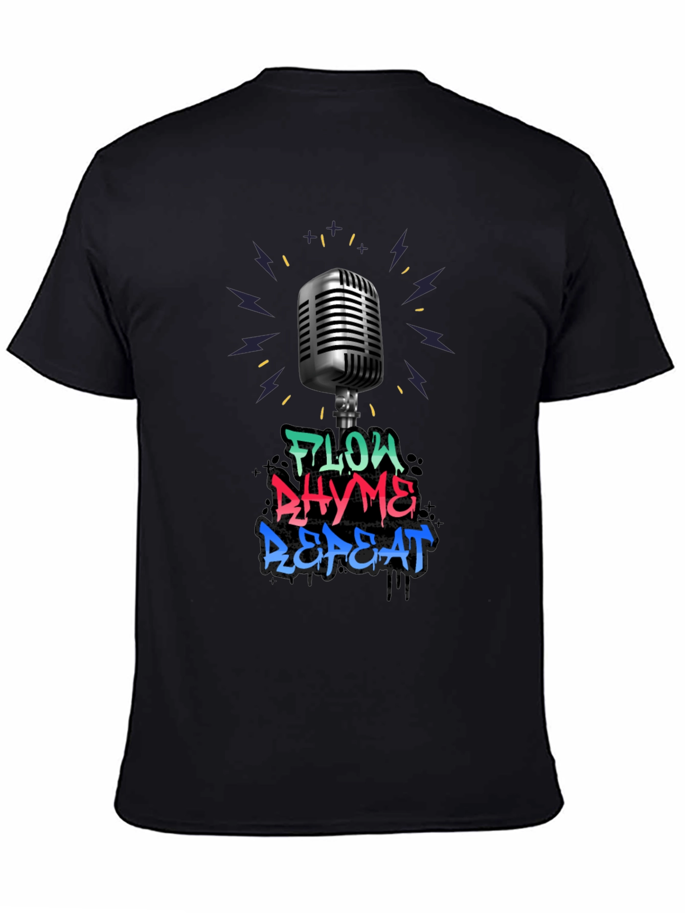 Flow Rhyme Repeat Graphic Tee - Music Lovers T-Shirt