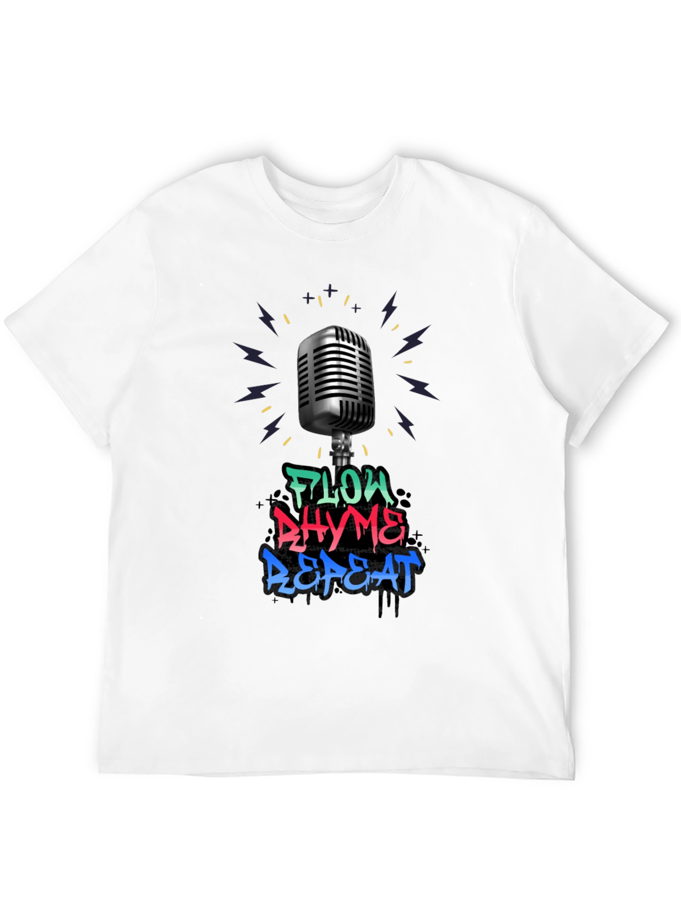 Flow Rhyme Repeat Graphic Tee - Music Lovers T-Shirt