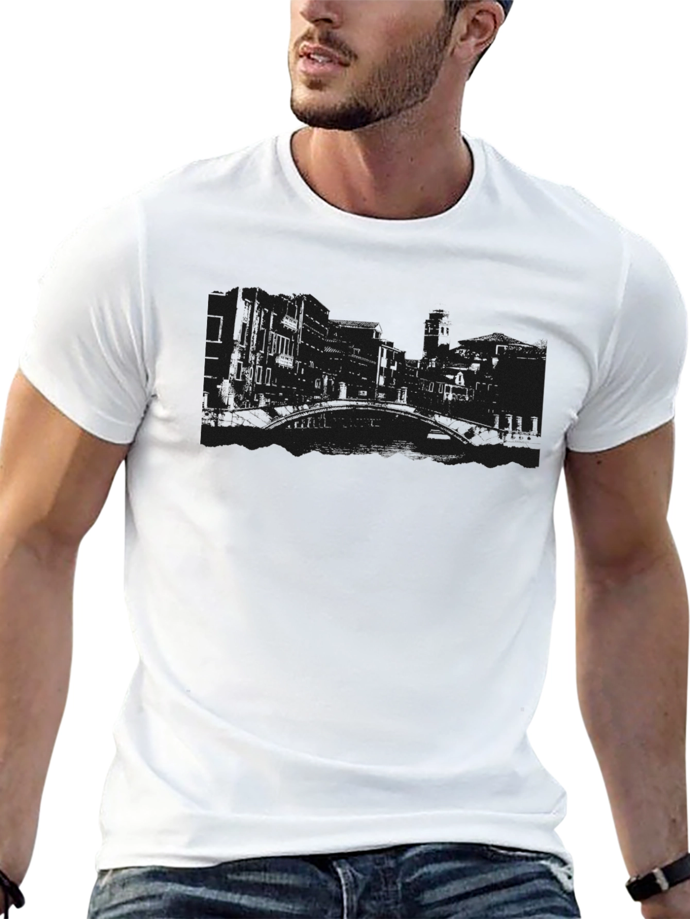 Mens Black Graphic T-Shirt