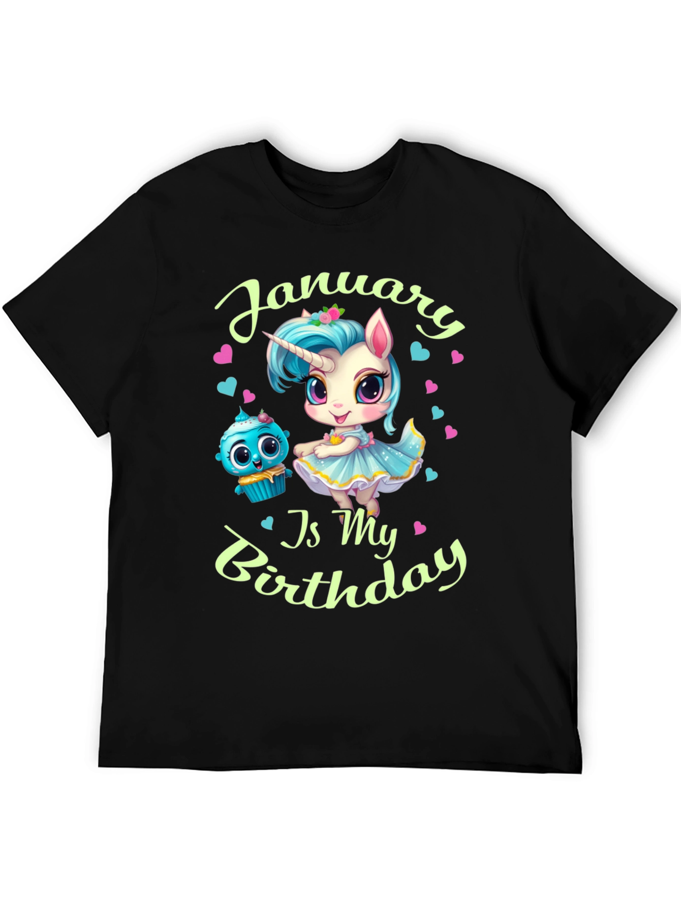 January Birthday Unicorn T-Shirt