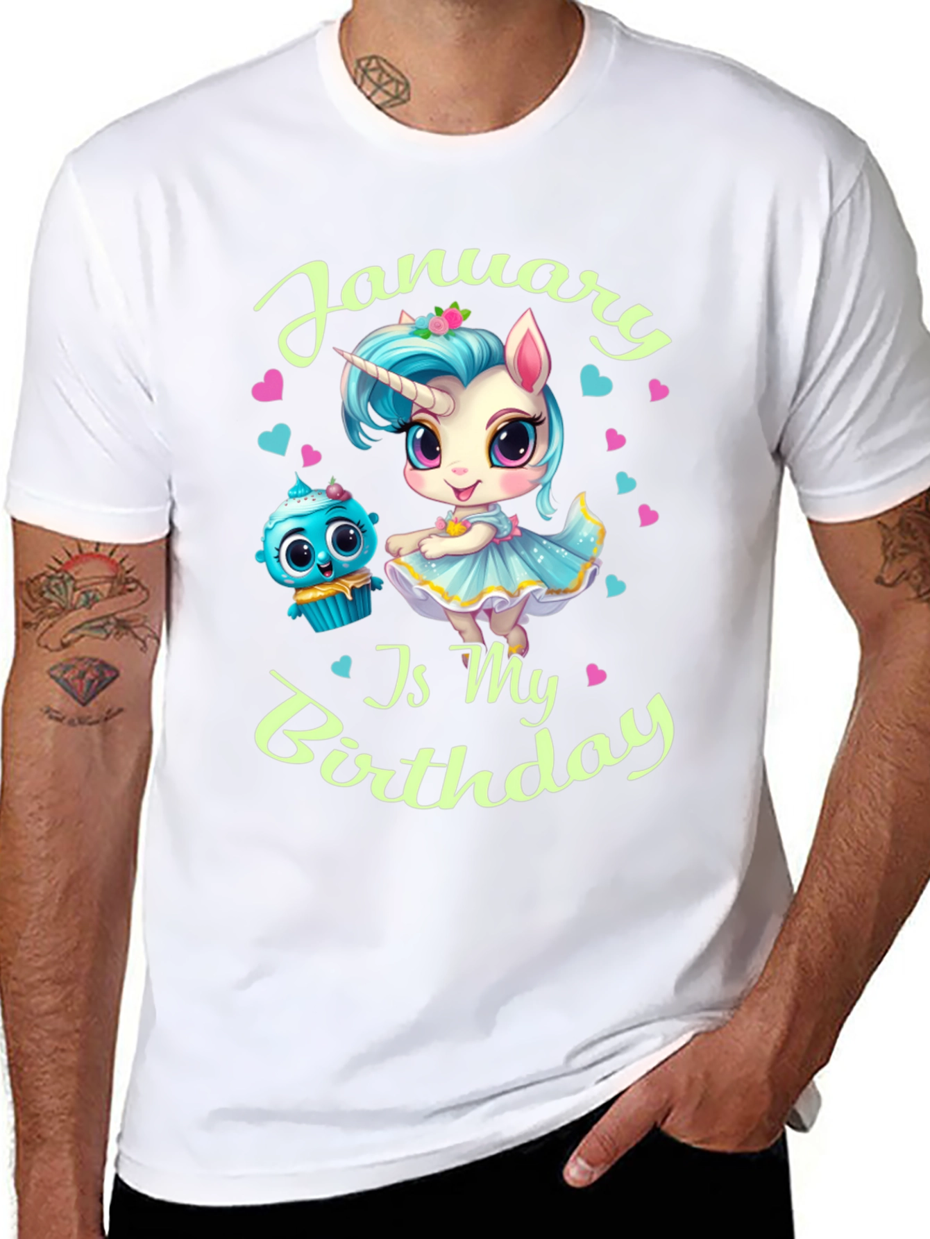January Birthday Unicorn T-Shirt