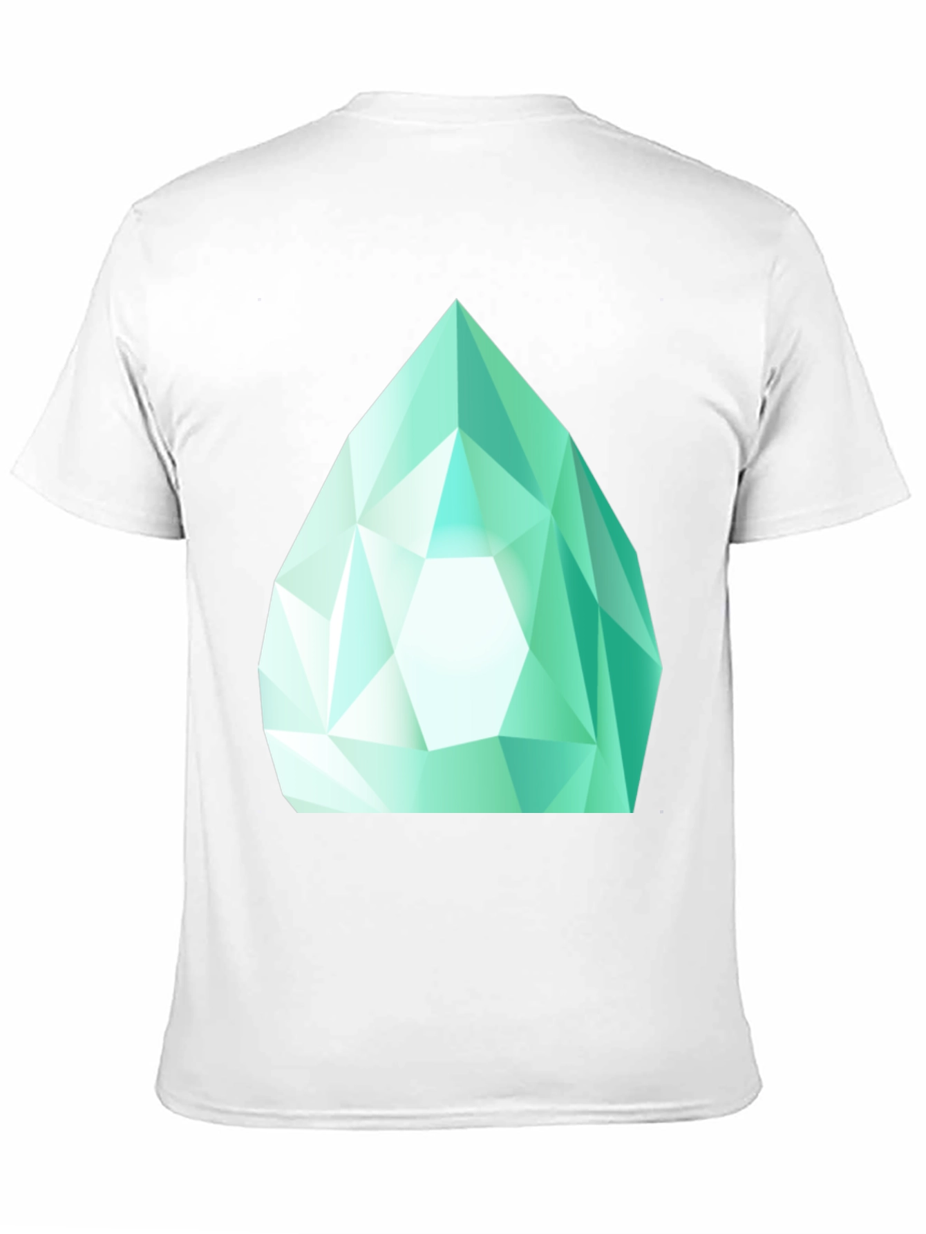 Emerald Gem Graphic Tee - Sleek Black Cotton Shirt