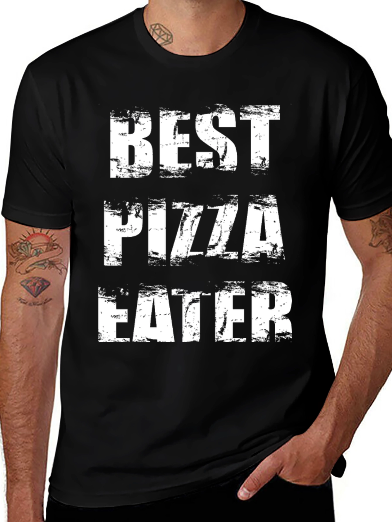 Best Pizza Eater Graphic Tee - Black T-Shirt